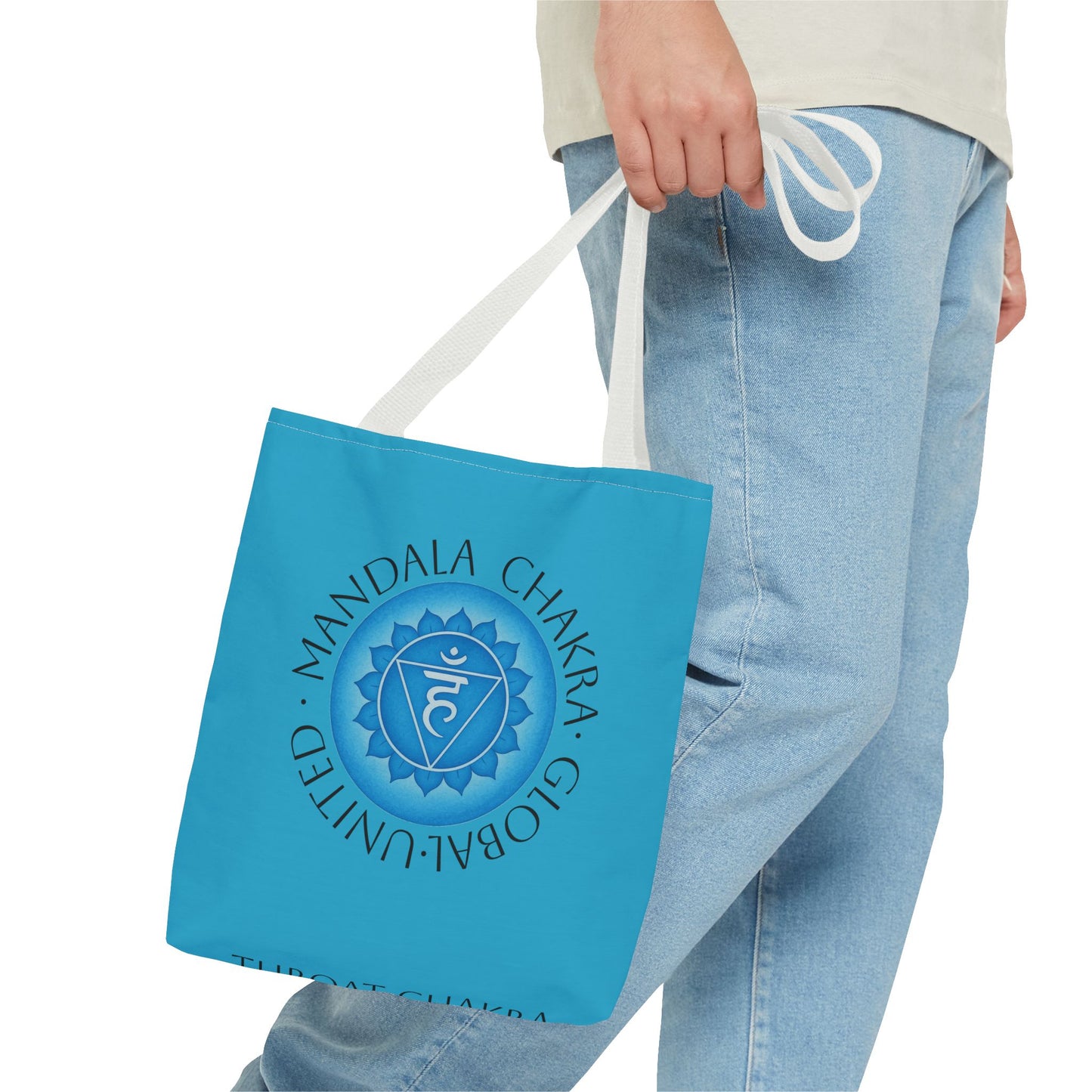 Spiritual Tote Bag - Throat Chakra Yoga Tote, Eco-Friendly Carryall