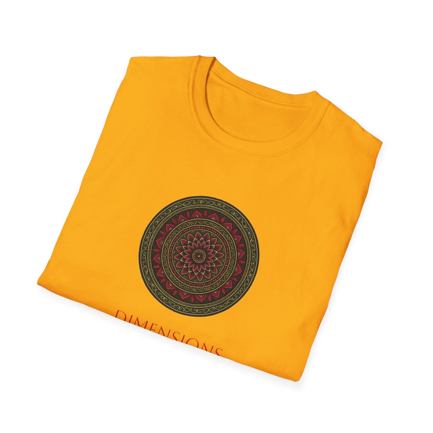 Mandala Pattern Unisex Softstyle T-Shirt, Relaxed Fit Tee, Gift for Meditation Lovers, Casual Wear, Festival Apparel