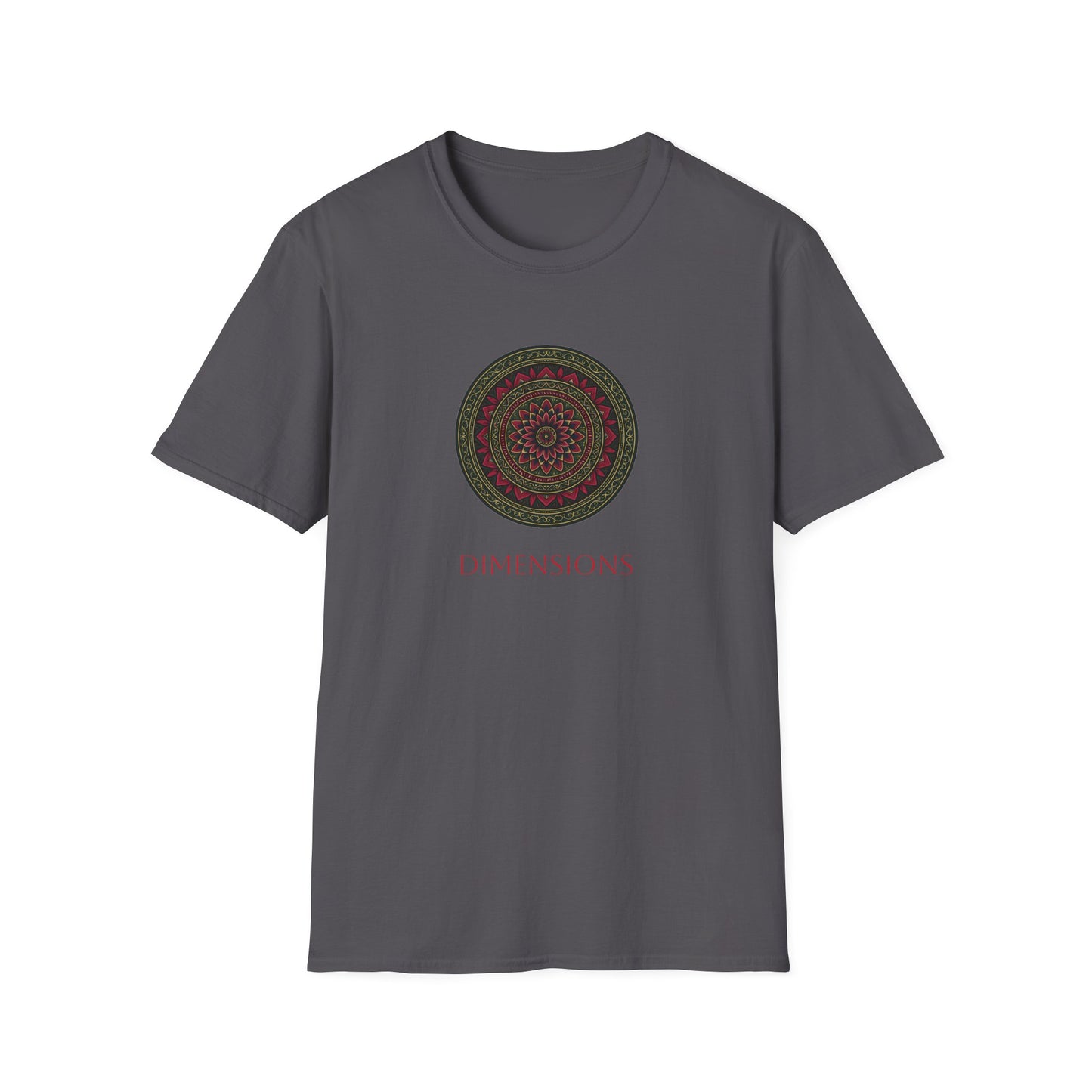 Mandala Pattern Unisex Softstyle T-Shirt, Relaxed Fit Tee, Gift for Meditation Lovers, Casual Wear, Festival Apparel