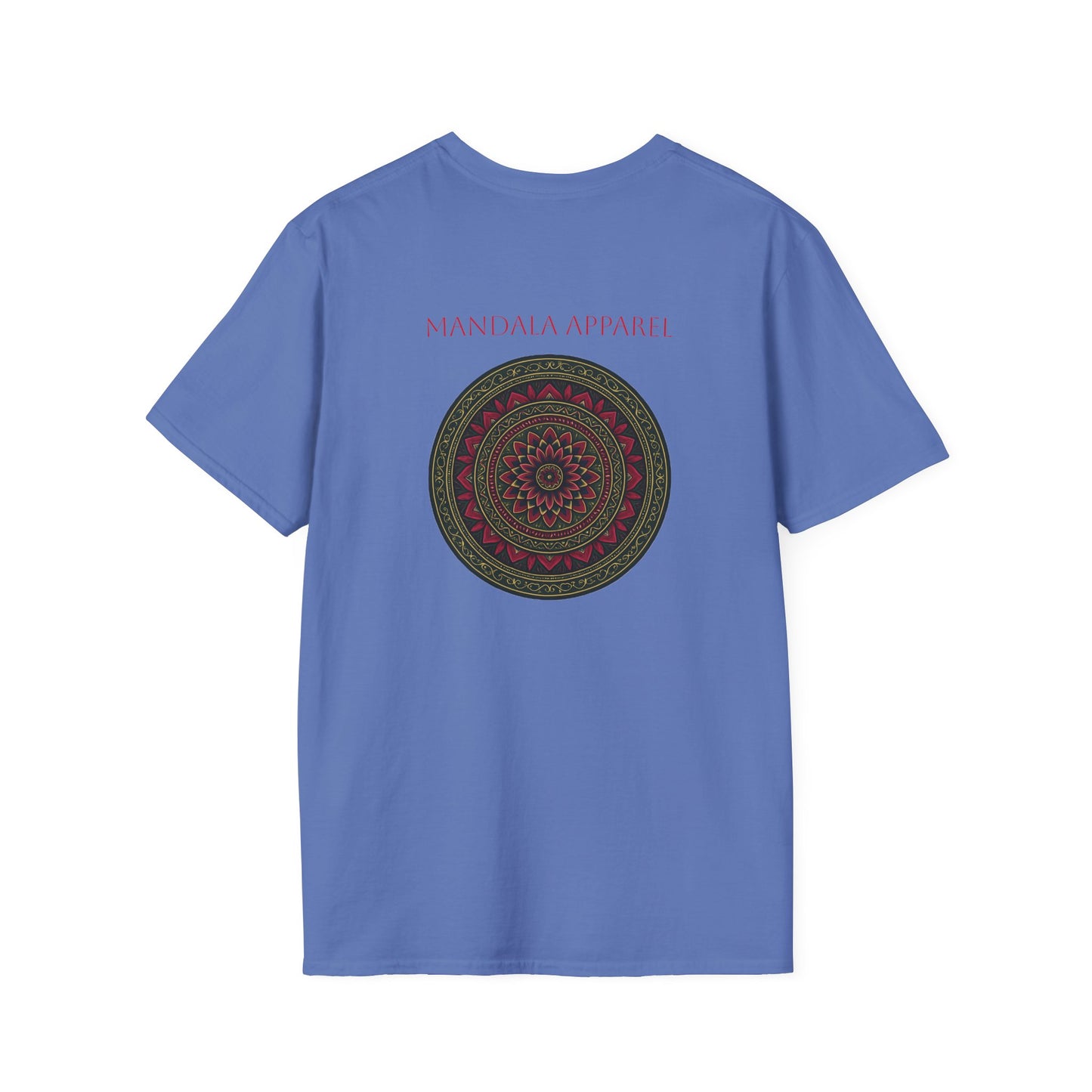Mandala Pattern Unisex Softstyle T-Shirt, Relaxed Fit Tee, Gift for Meditation Lovers, Casual Wear, Festival Apparel
