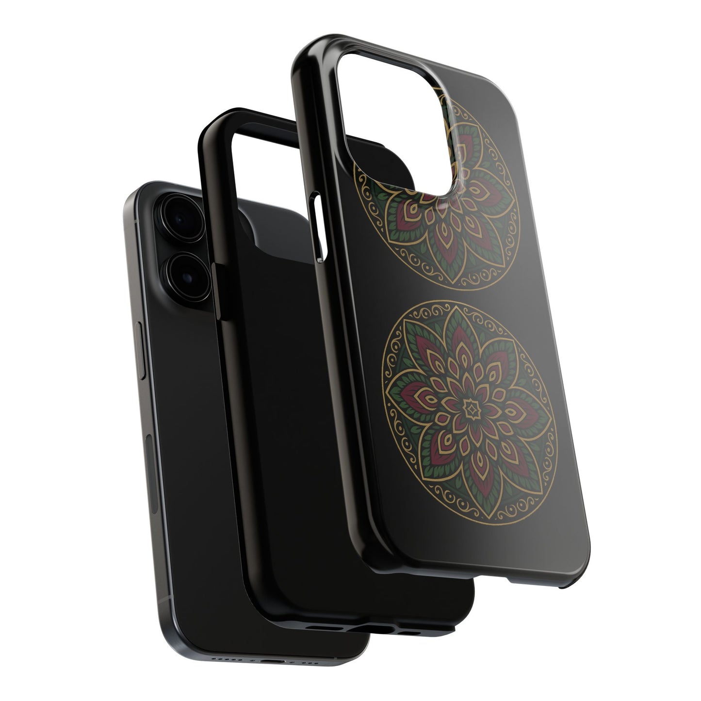 Artistic Phone Case with Mandala Design, Tough Case, Floral Phone Cover, Unique Gift for Her, Stylish Protection