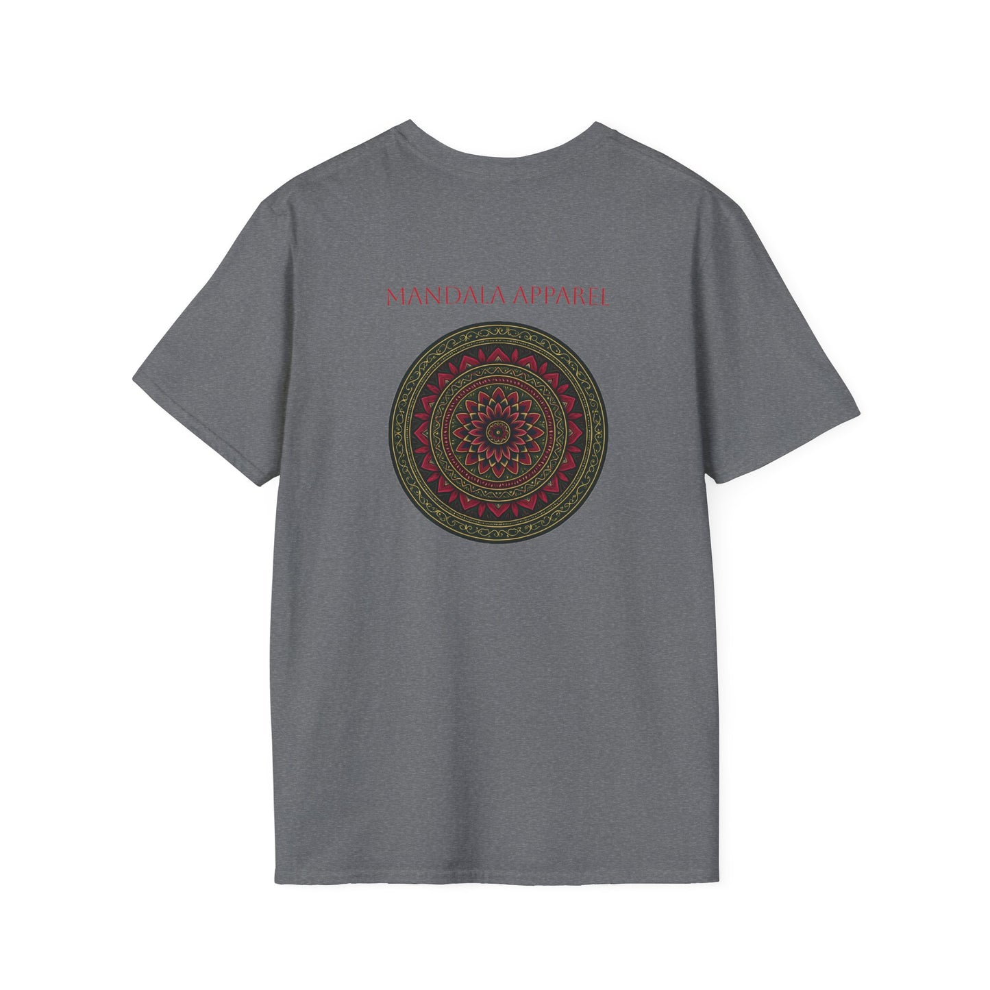Mandala Pattern Unisex Softstyle T-Shirt, Relaxed Fit Tee, Gift for Meditation Lovers, Casual Wear, Festival Apparel