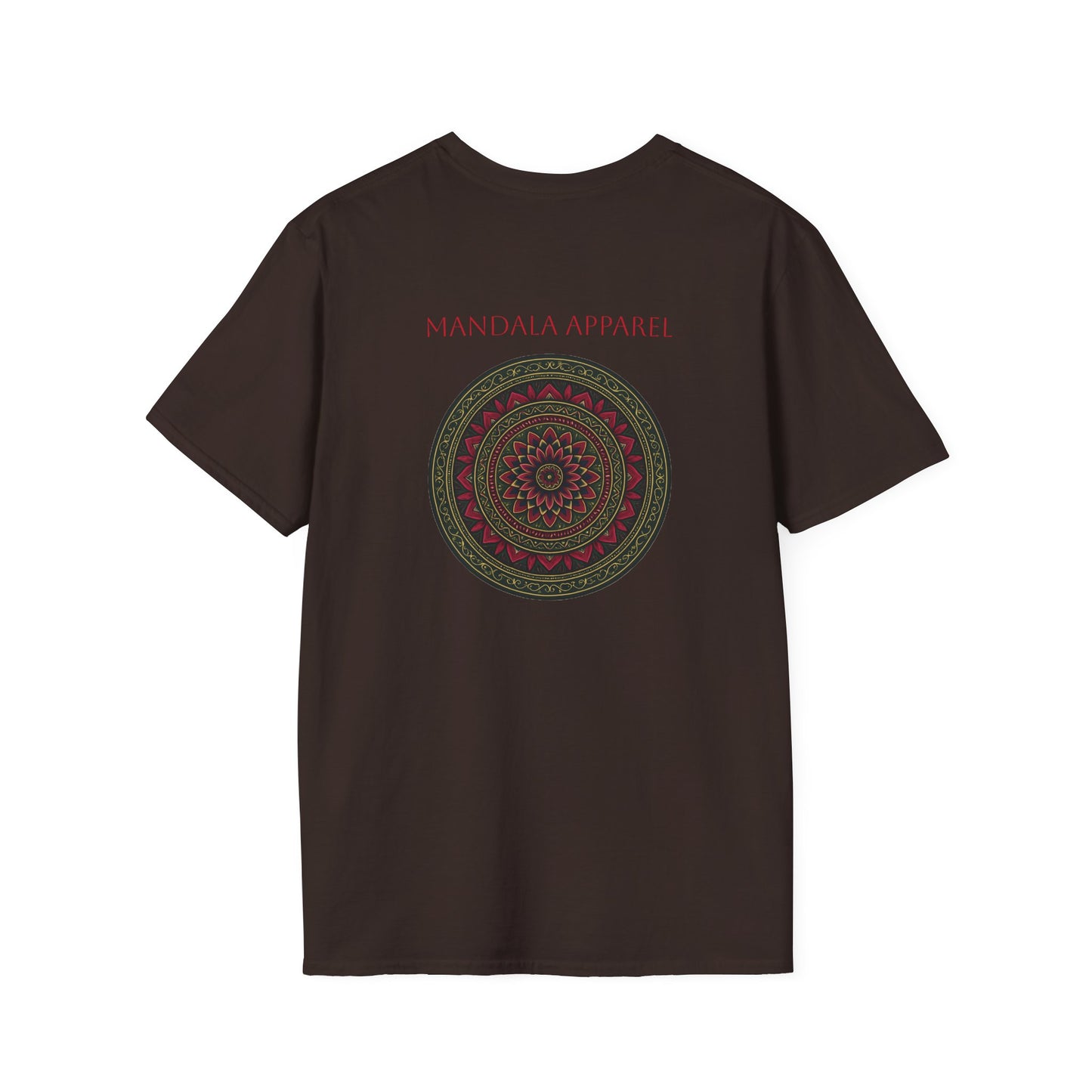 Mandala Pattern Unisex Softstyle T-Shirt, Relaxed Fit Tee, Gift for Meditation Lovers, Casual Wear, Festival Apparel