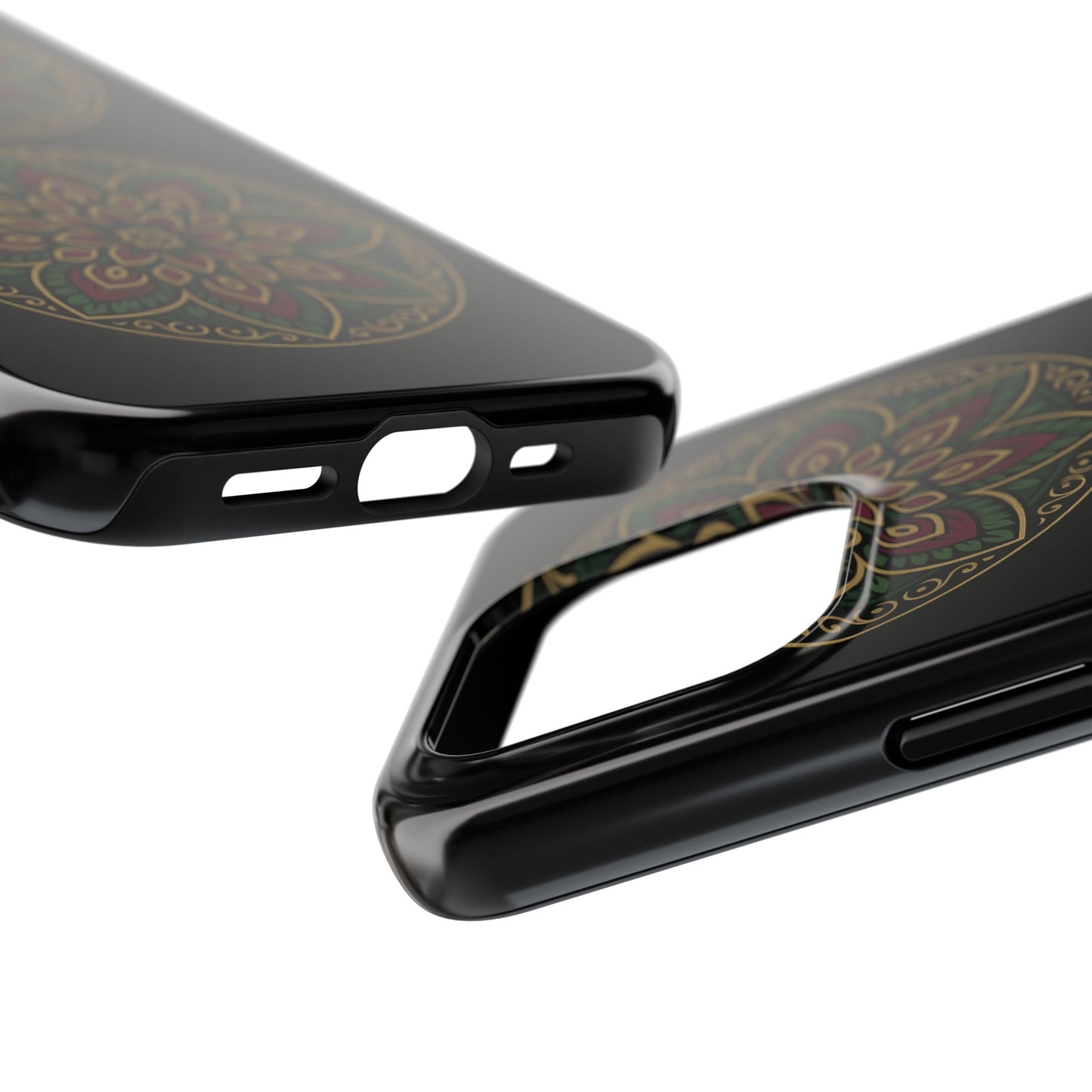 Artistic Phone Case with Mandala Design, Tough Case, Floral Phone Cover, Unique Gift for Her, Stylish Protection