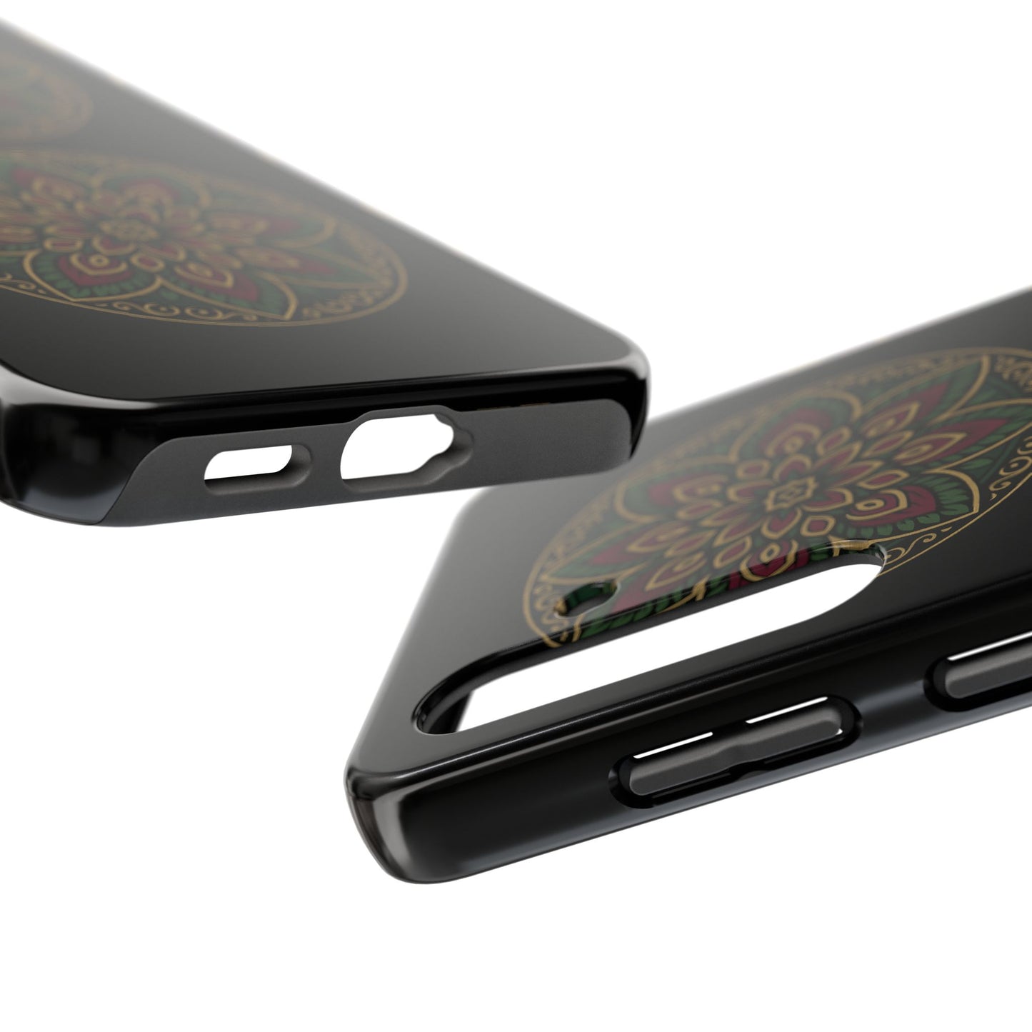 Artistic Phone Case with Mandala Design, Tough Case, Floral Phone Cover, Unique Gift for Her, Stylish Protection