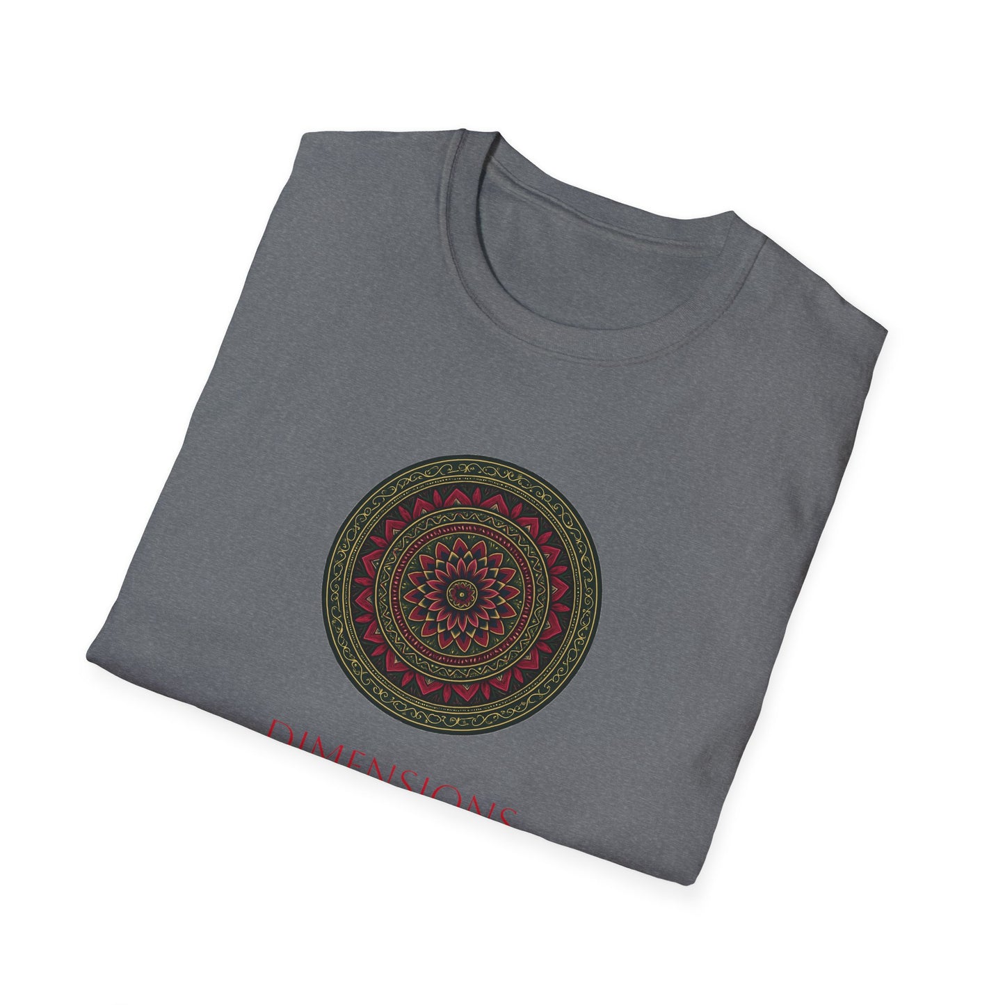 Mandala Pattern Unisex Softstyle T-Shirt, Relaxed Fit Tee, Gift for Meditation Lovers, Casual Wear, Festival Apparel