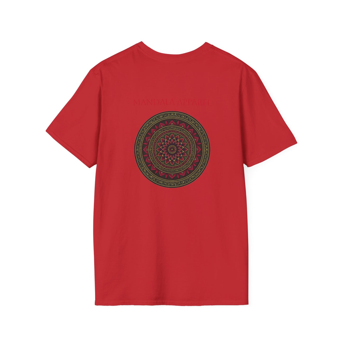 Mandala Pattern Unisex Softstyle T-Shirt, Relaxed Fit Tee, Gift for Meditation Lovers, Casual Wear, Festival Apparel