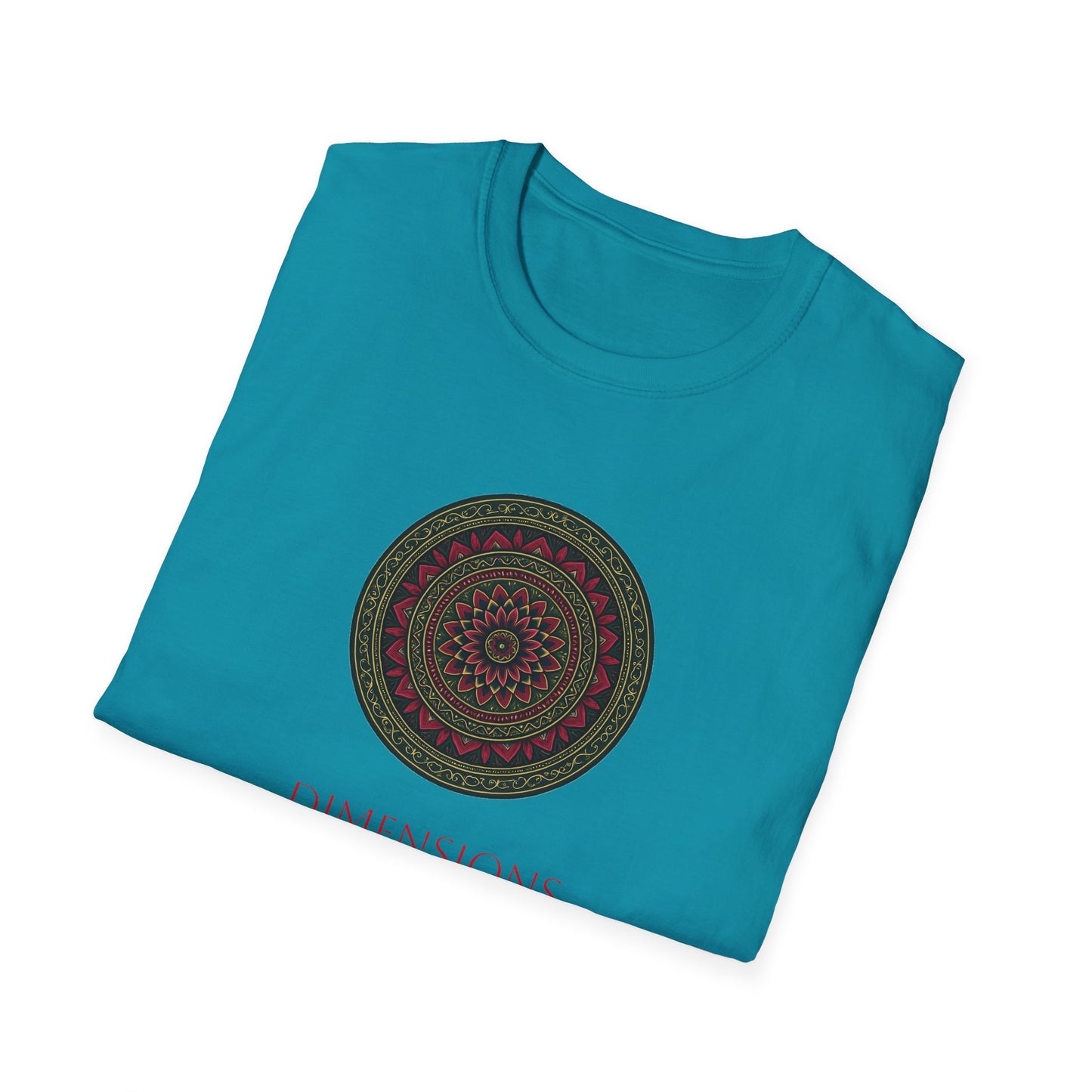 Mandala Pattern Unisex Softstyle T-Shirt, Relaxed Fit Tee, Gift for Meditation Lovers, Casual Wear, Festival Apparel