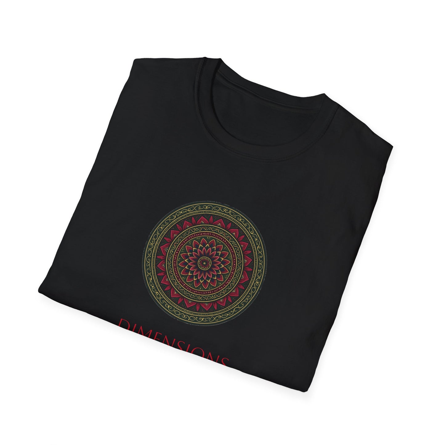 Mandala Pattern Unisex Softstyle T-Shirt, Relaxed Fit Tee, Gift for Meditation Lovers, Casual Wear, Festival Apparel