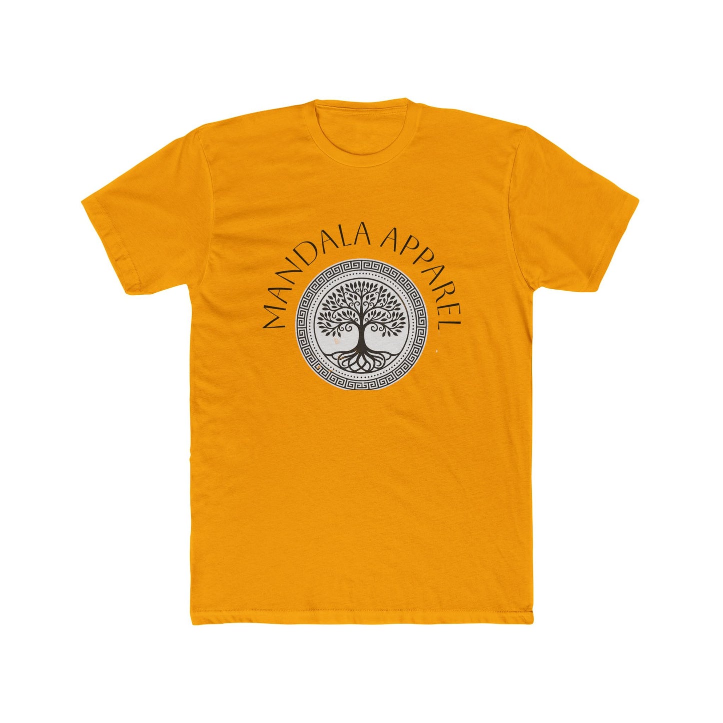 Mandala Tree Unisex Cotton Crew Tee, Spiritual Shirt, Nature Tee, Gift for Yoga Lovers, Boho Apparel, Eco-Friendly Clothing