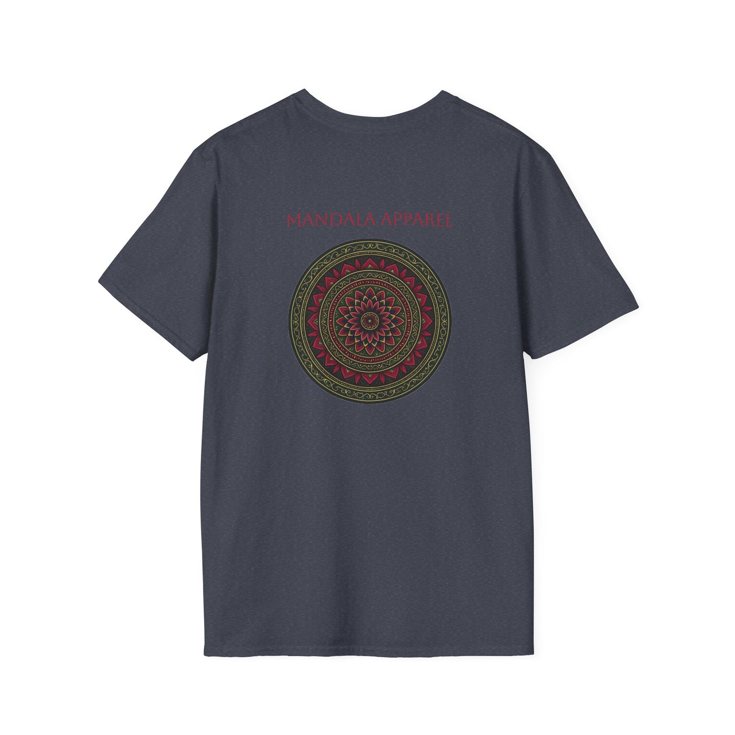Mandala Pattern Unisex Softstyle T-Shirt, Relaxed Fit Tee, Gift for Meditation Lovers, Casual Wear, Festival Apparel
