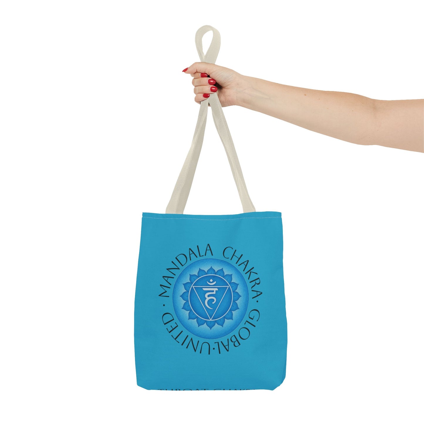 Spiritual Tote Bag - Throat Chakra Yoga Tote, Eco-Friendly Carryall