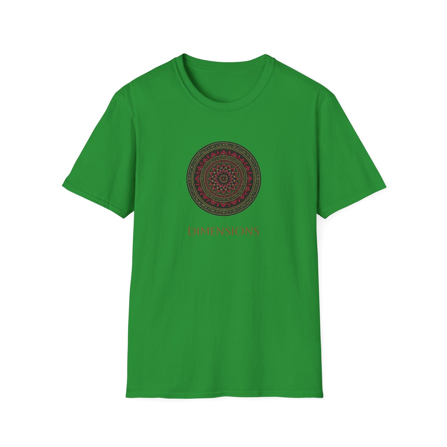 Mandala Pattern Unisex Softstyle T-Shirt, Relaxed Fit Tee, Gift for Meditation Lovers, Casual Wear, Festival Apparel