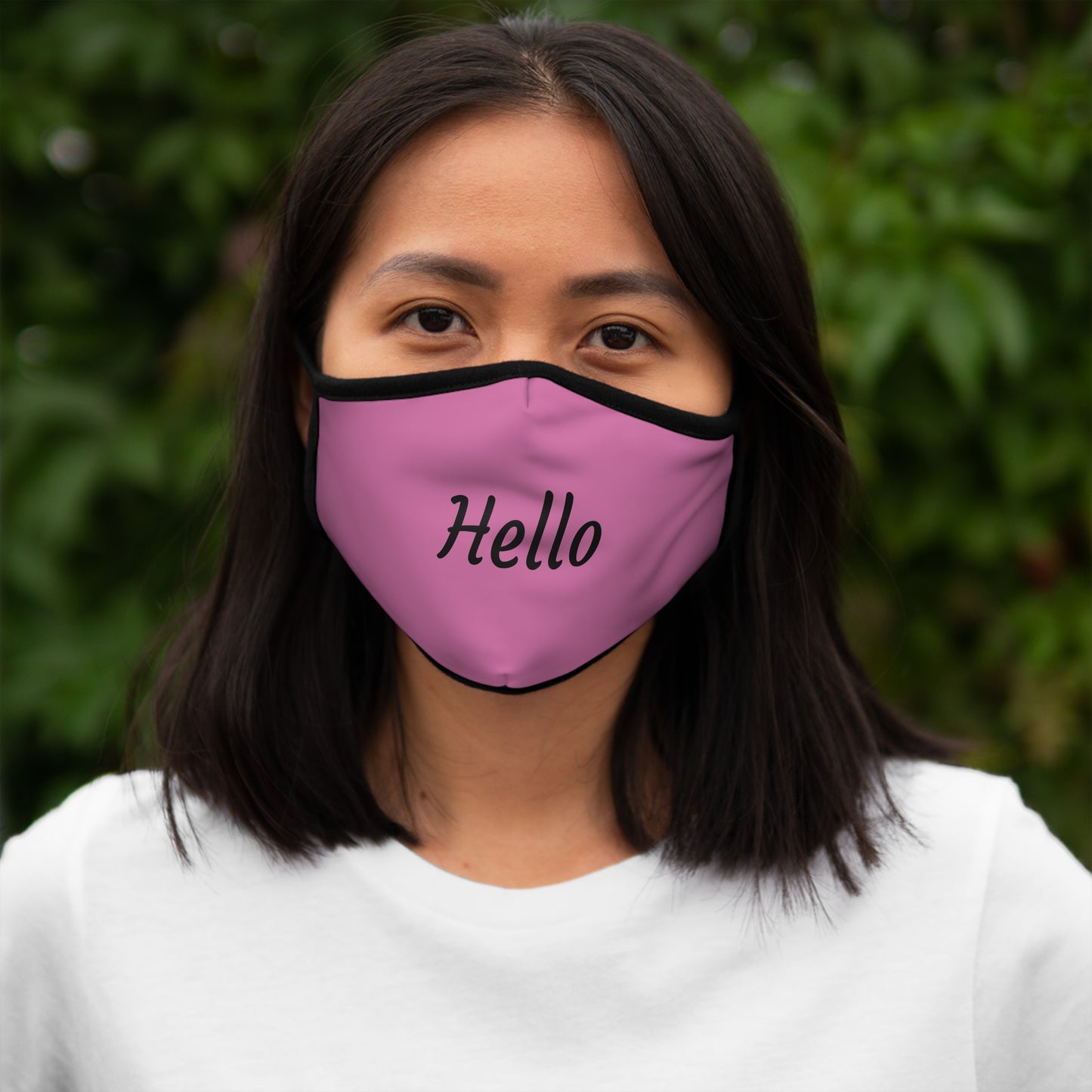 Pink Face Mask with 'Hello' Design, Stylish Face Cover, Cute Face Mask, Great for Daily Wear, Perfect Gift for Friends