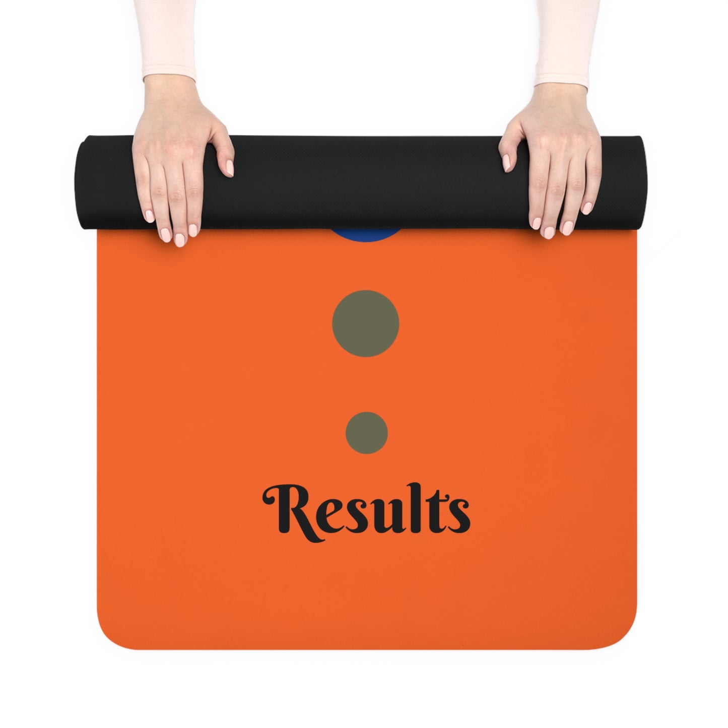Determination and Results Yoga Mat | Eco-Friendly Rubber Surface, Perfect for Meditation, Fitness, Home Decor, Gift for Yogis, Spiritual