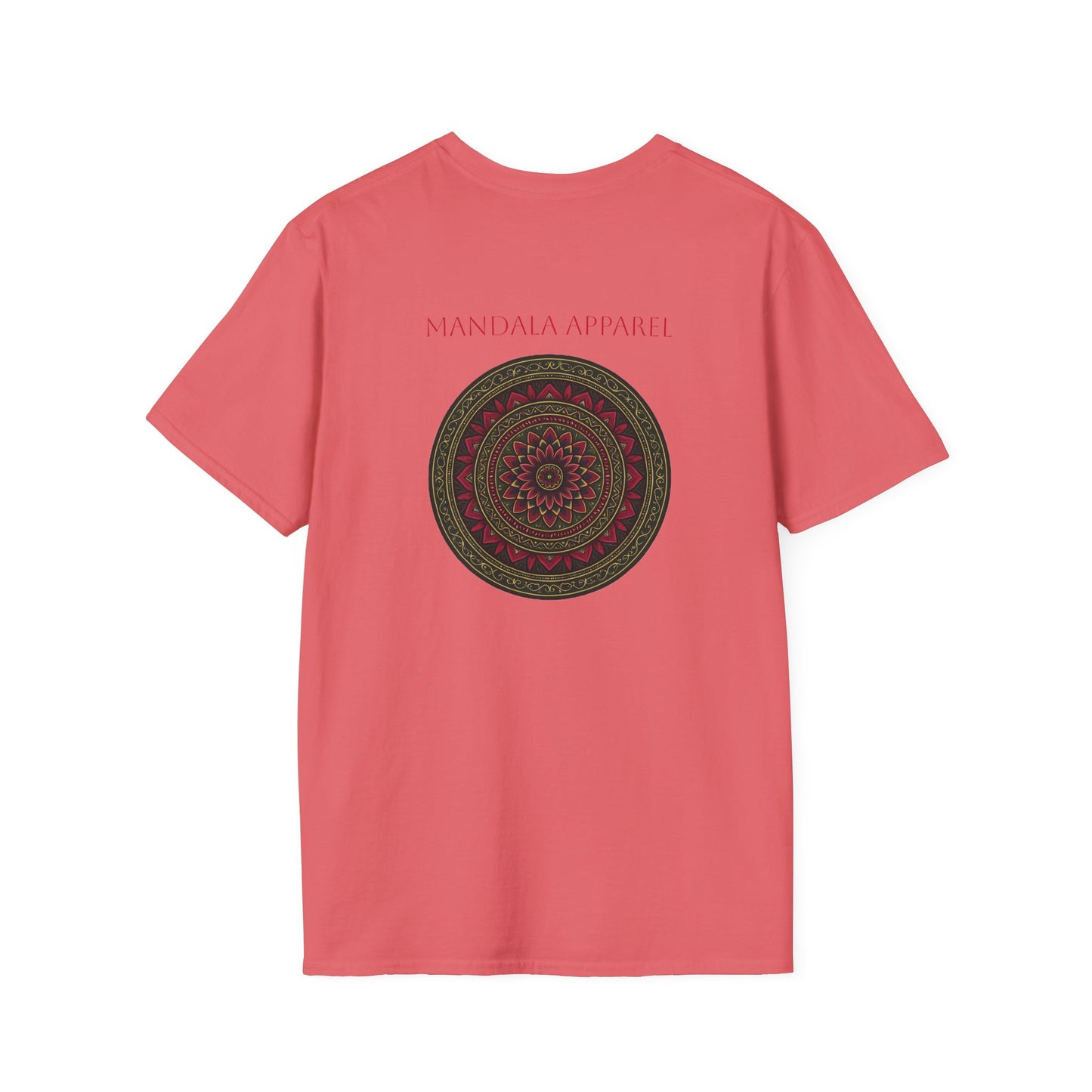 Mandala Pattern Unisex Softstyle T-Shirt, Relaxed Fit Tee, Gift for Meditation Lovers, Casual Wear, Festival Apparel