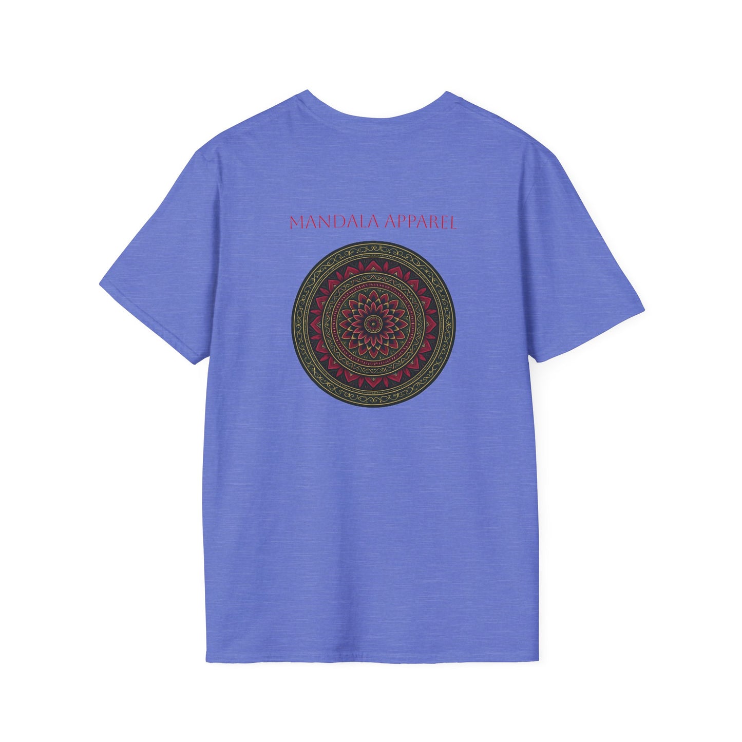 Mandala Pattern Unisex Softstyle T-Shirt, Relaxed Fit Tee, Gift for Meditation Lovers, Casual Wear, Festival Apparel