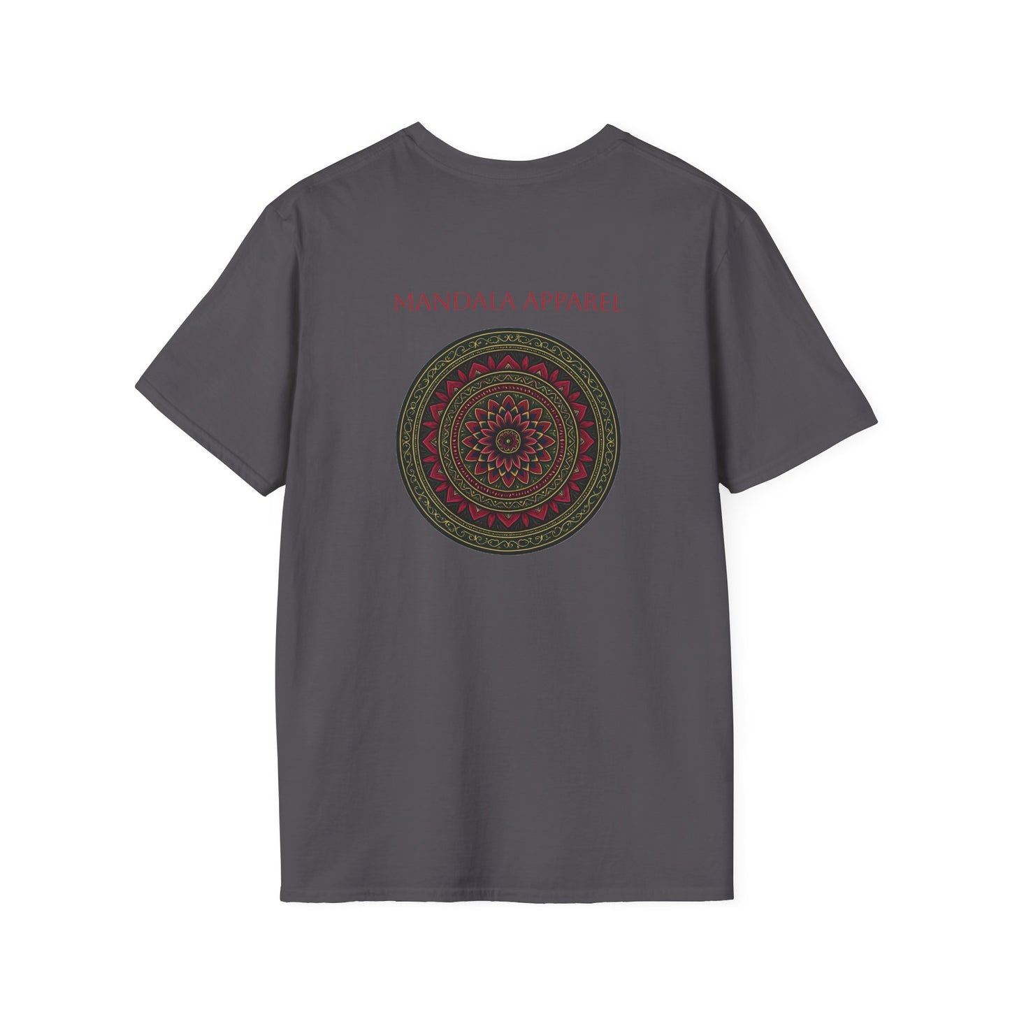 Mandala Pattern Unisex Softstyle T-Shirt, Relaxed Fit Tee, Gift for Meditation Lovers, Casual Wear, Festival Apparel
