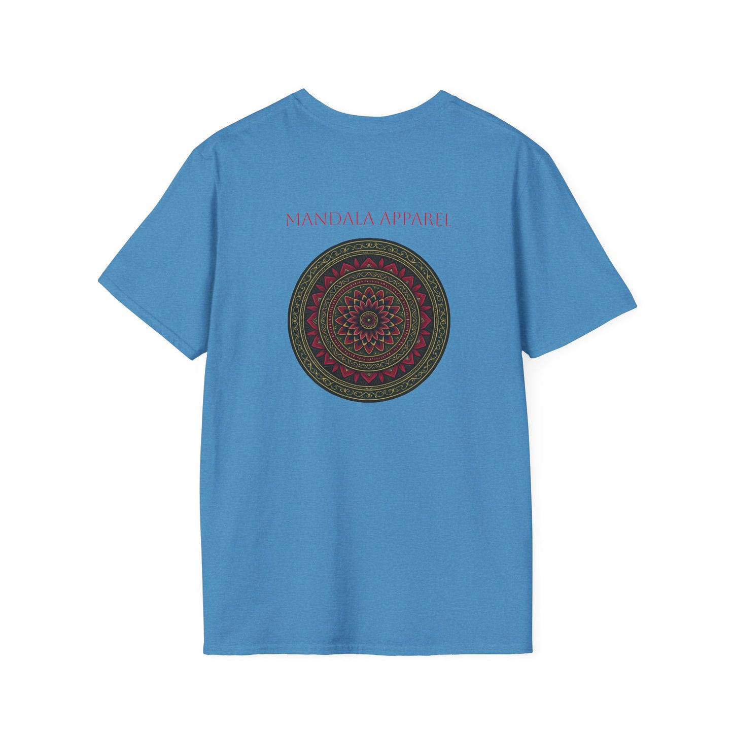 Mandala Pattern Unisex Softstyle T-Shirt, Relaxed Fit Tee, Gift for Meditation Lovers, Casual Wear, Festival Apparel