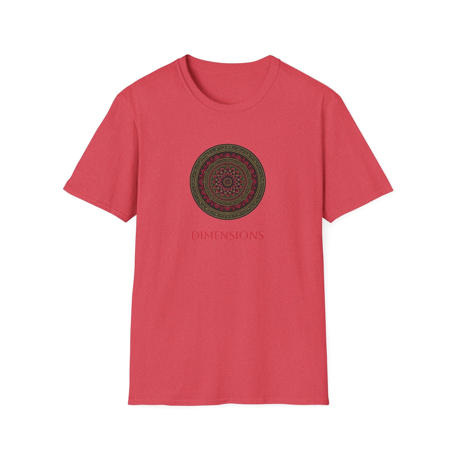 Mandala Pattern Unisex Softstyle T-Shirt, Relaxed Fit Tee, Gift for Meditation Lovers, Casual Wear, Festival Apparel