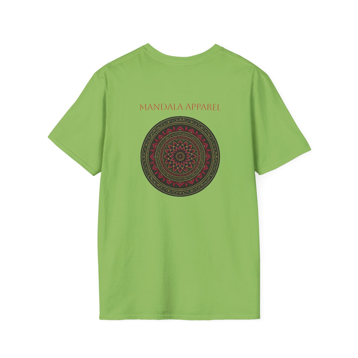 Mandala Pattern Unisex Softstyle T-Shirt, Relaxed Fit Tee, Gift for Meditation Lovers, Casual Wear, Festival Apparel