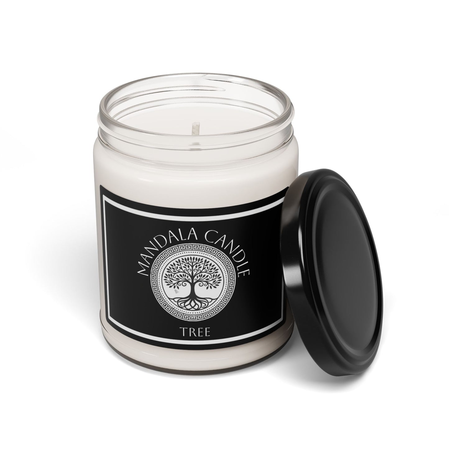 Soy Candle - Mandala Black and White Relaxing Aromatherapy Gift