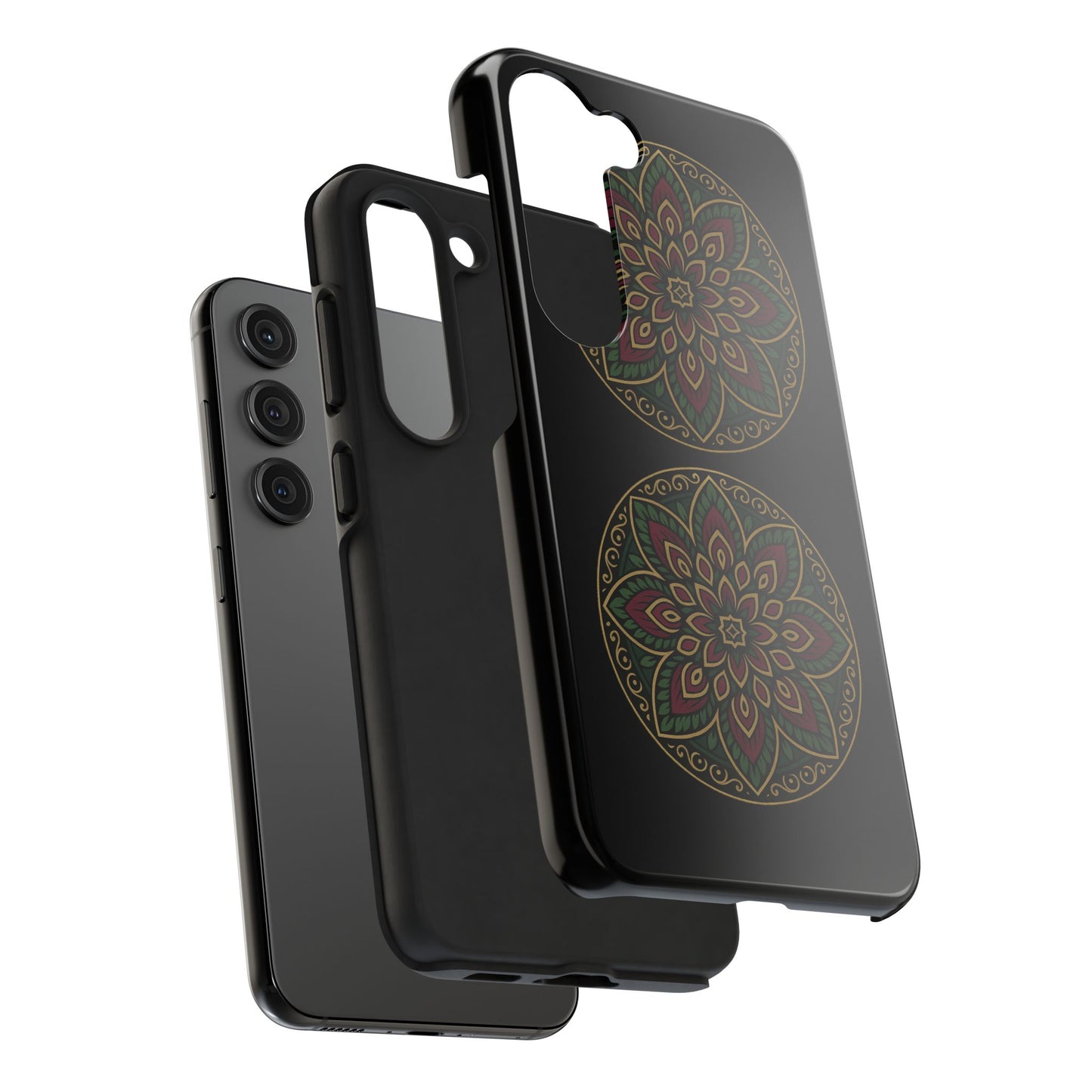 Artistic Phone Case with Mandala Design, Tough Case, Floral Phone Cover, Unique Gift for Her, Stylish Protection