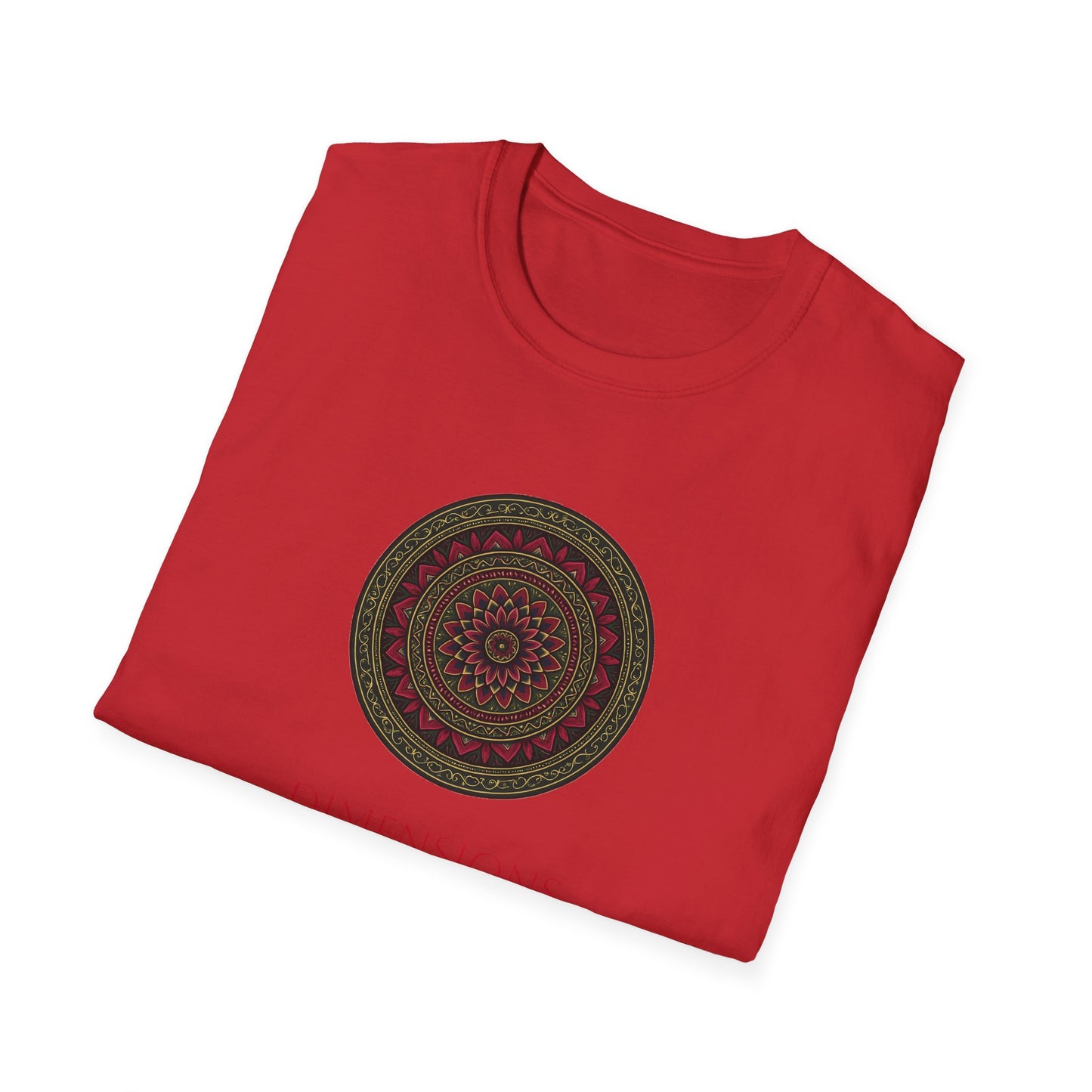 Mandala Pattern Unisex Softstyle T-Shirt, Relaxed Fit Tee, Gift for Meditation Lovers, Casual Wear, Festival Apparel