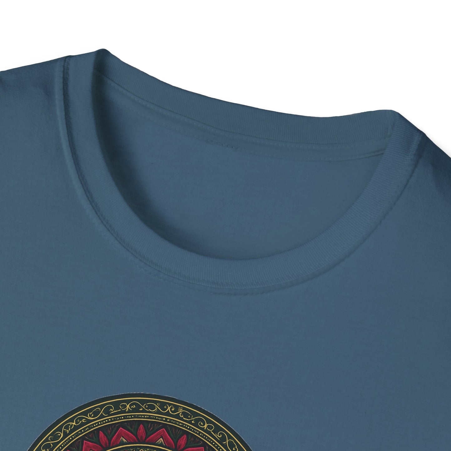 Mandala Pattern Unisex Softstyle T-Shirt, Relaxed Fit Tee, Gift for Meditation Lovers, Casual Wear, Festival Apparel