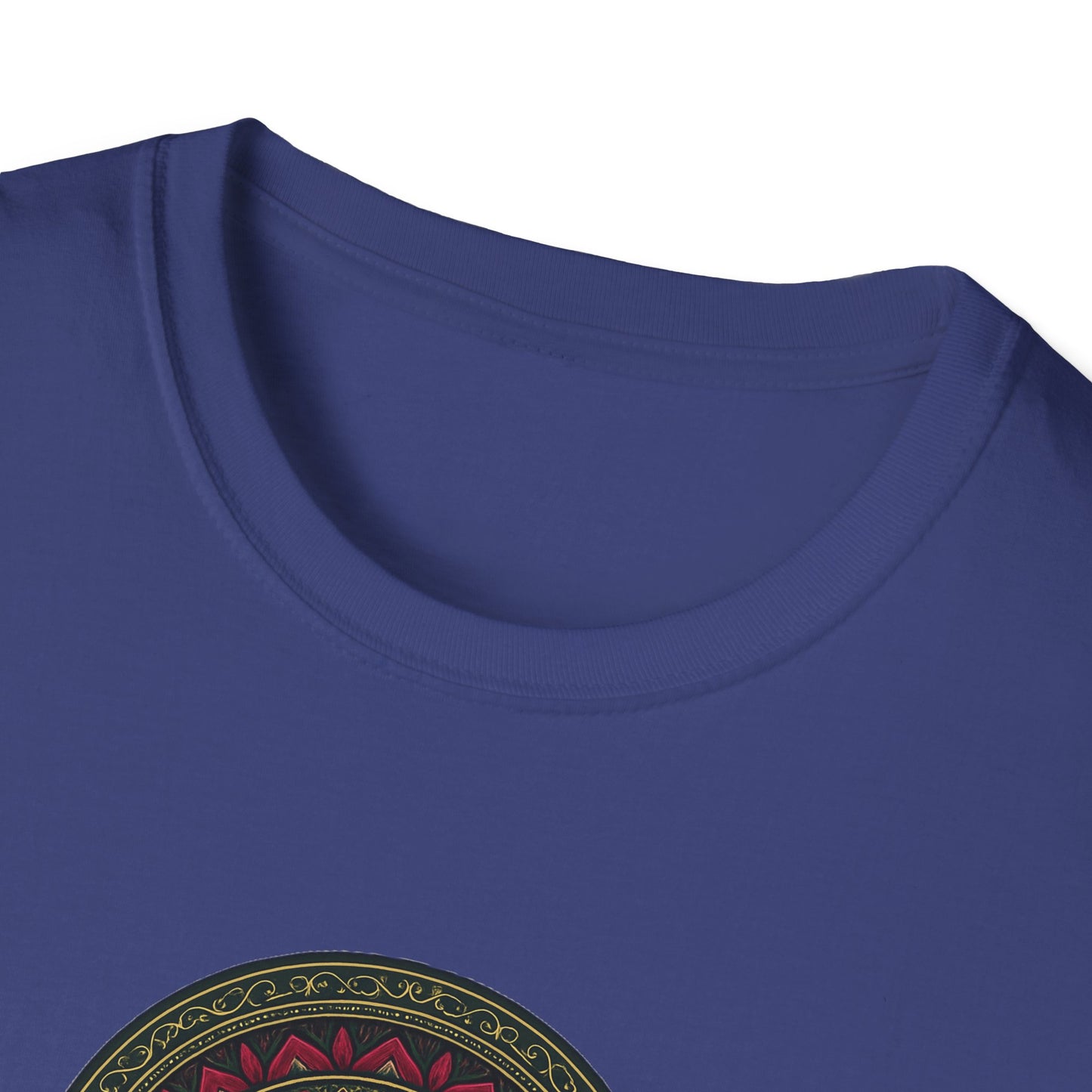 Mandala Pattern Unisex Softstyle T-Shirt, Relaxed Fit Tee, Gift for Meditation Lovers, Casual Wear, Festival Apparel