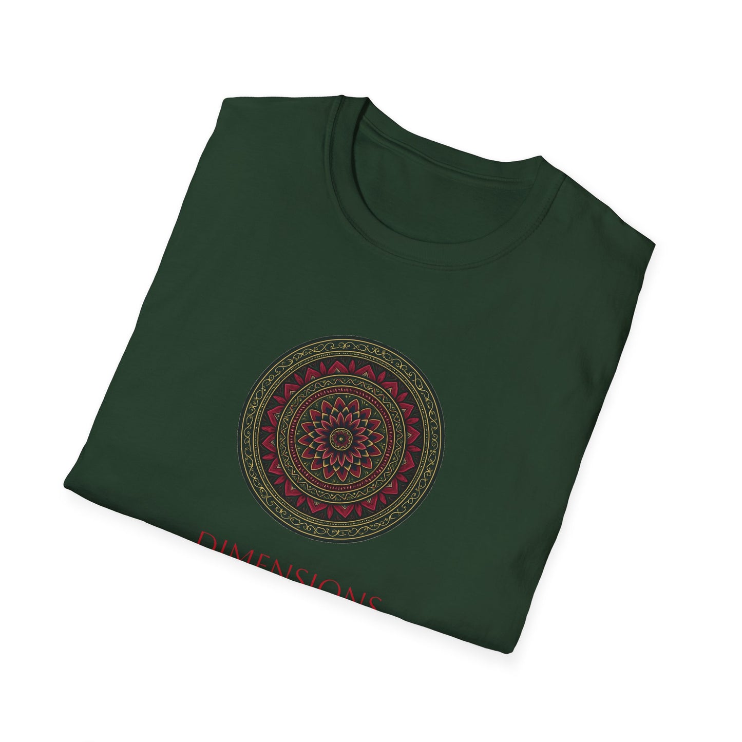 Mandala Pattern Unisex Softstyle T-Shirt, Relaxed Fit Tee, Gift for Meditation Lovers, Casual Wear, Festival Apparel