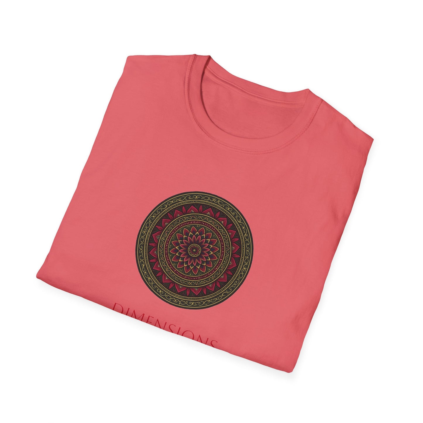 Mandala Pattern Unisex Softstyle T-Shirt, Relaxed Fit Tee, Gift for Meditation Lovers, Casual Wear, Festival Apparel