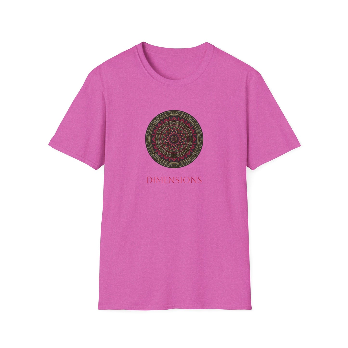Mandala Pattern Unisex Softstyle T-Shirt, Relaxed Fit Tee, Gift for Meditation Lovers, Casual Wear, Festival Apparel