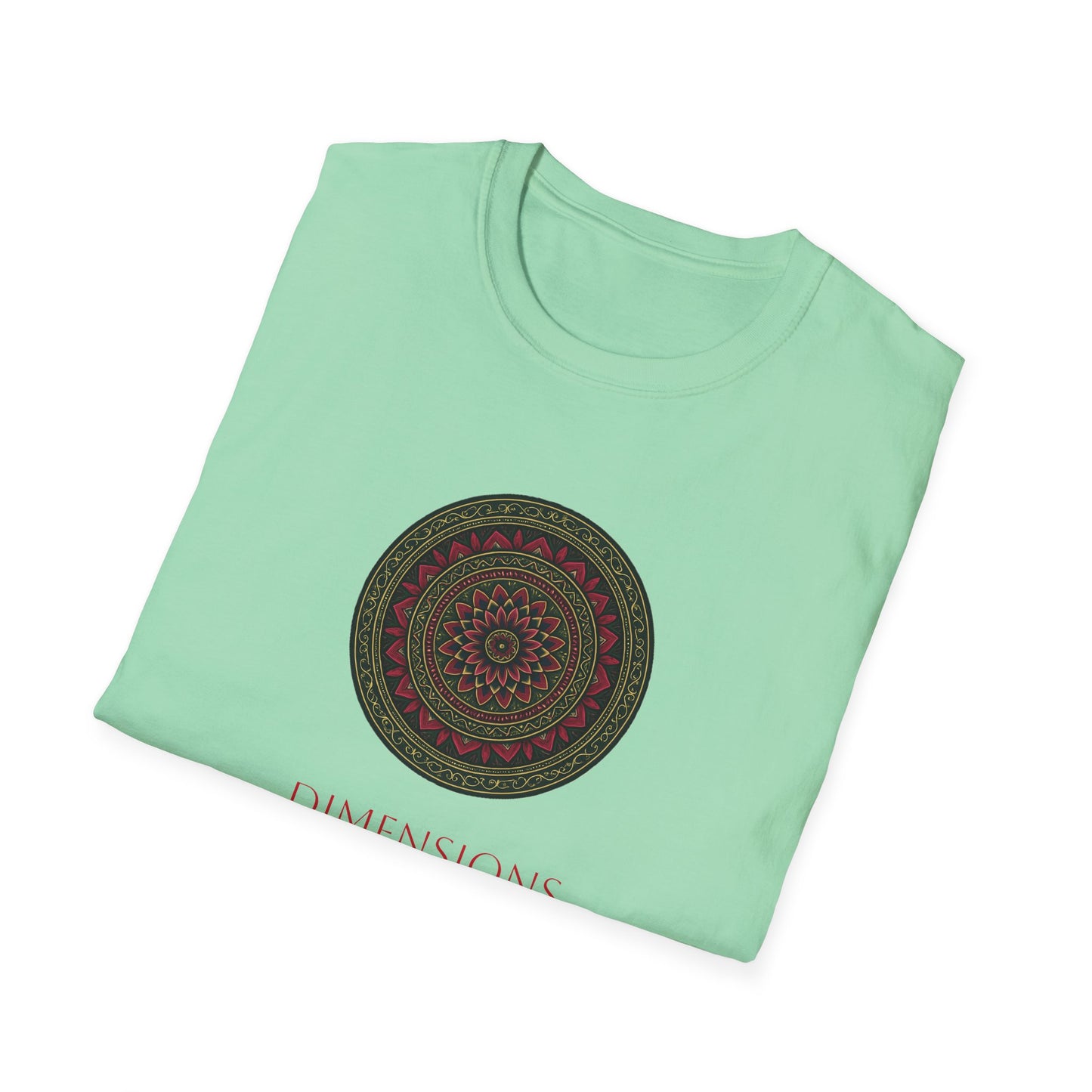 Mandala Pattern Unisex Softstyle T-Shirt, Relaxed Fit Tee, Gift for Meditation Lovers, Casual Wear, Festival Apparel