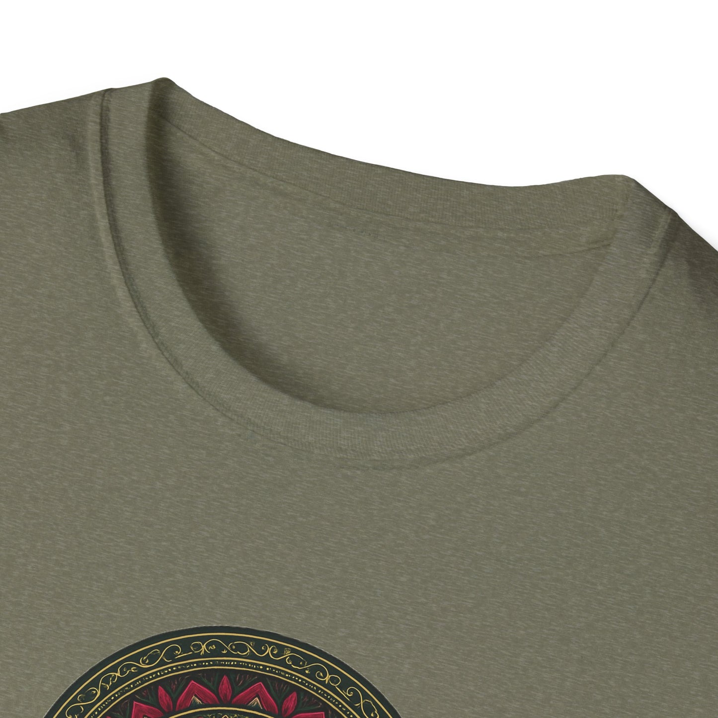Mandala Pattern Unisex Softstyle T-Shirt, Relaxed Fit Tee, Gift for Meditation Lovers, Casual Wear, Festival Apparel