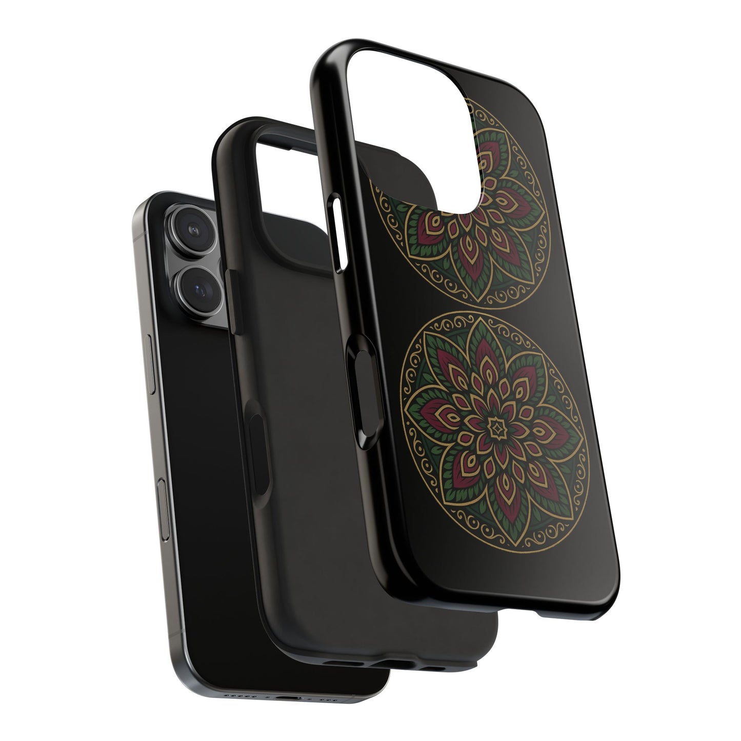 Artistic Phone Case with Mandala Design, Tough Case, Floral Phone Cover, Unique Gift for Her, Stylish Protection