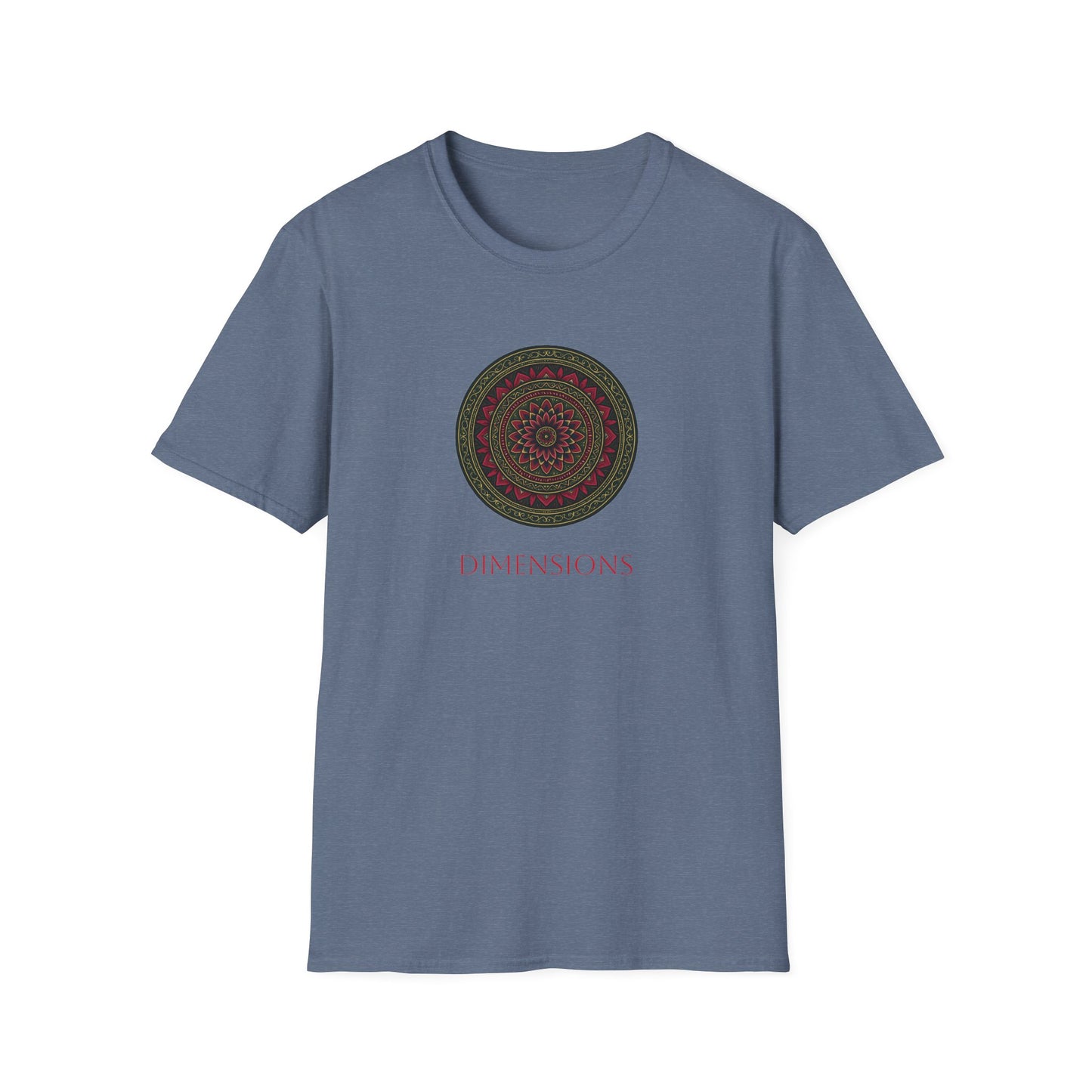 Mandala Pattern Unisex Softstyle T-Shirt, Relaxed Fit Tee, Gift for Meditation Lovers, Casual Wear, Festival Apparel