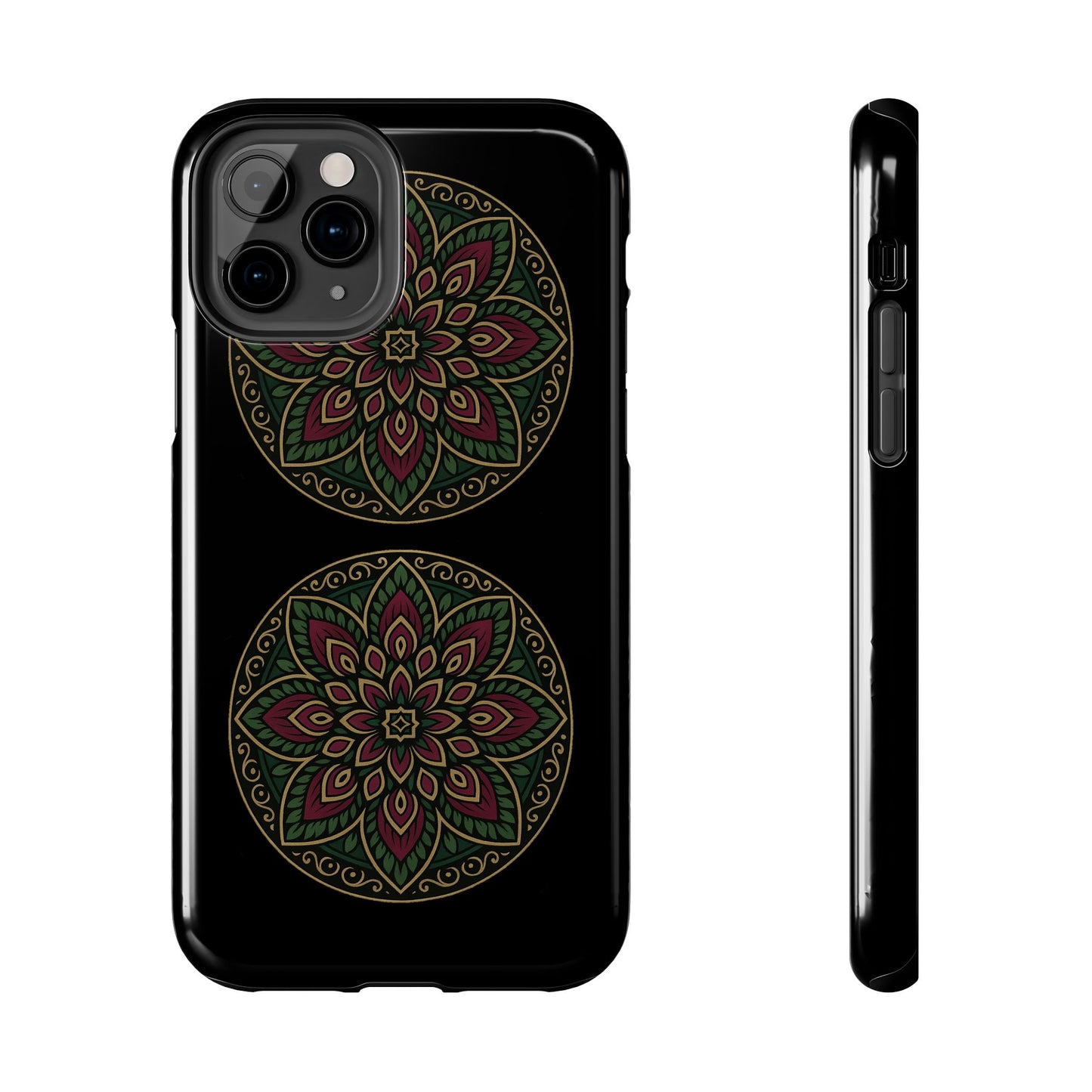 Artistic Phone Case with Mandala Design, Tough Case, Floral Phone Cover, Unique Gift for Her, Stylish Protection