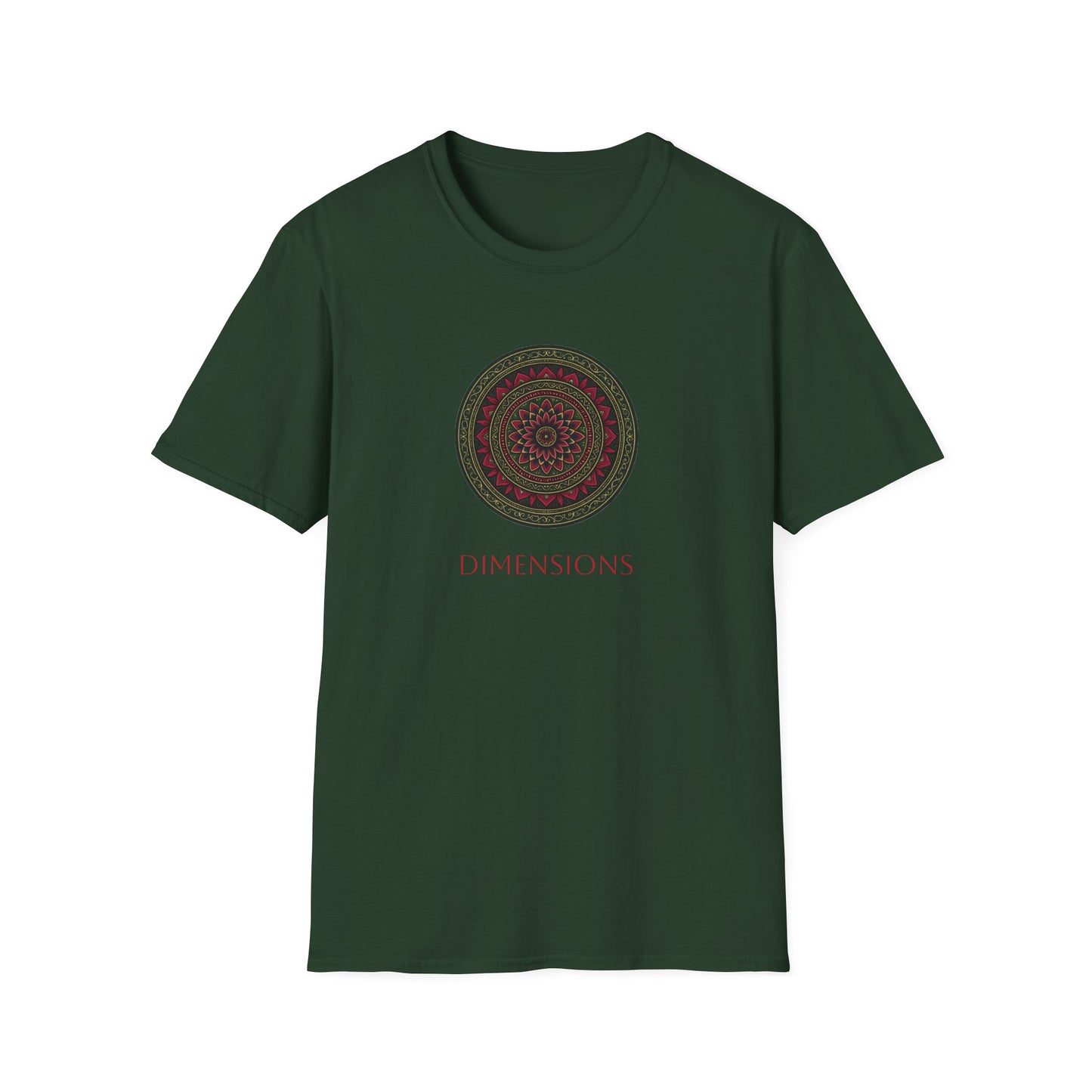 Mandala Pattern Unisex Softstyle T-Shirt, Relaxed Fit Tee, Gift for Meditation Lovers, Casual Wear, Festival Apparel