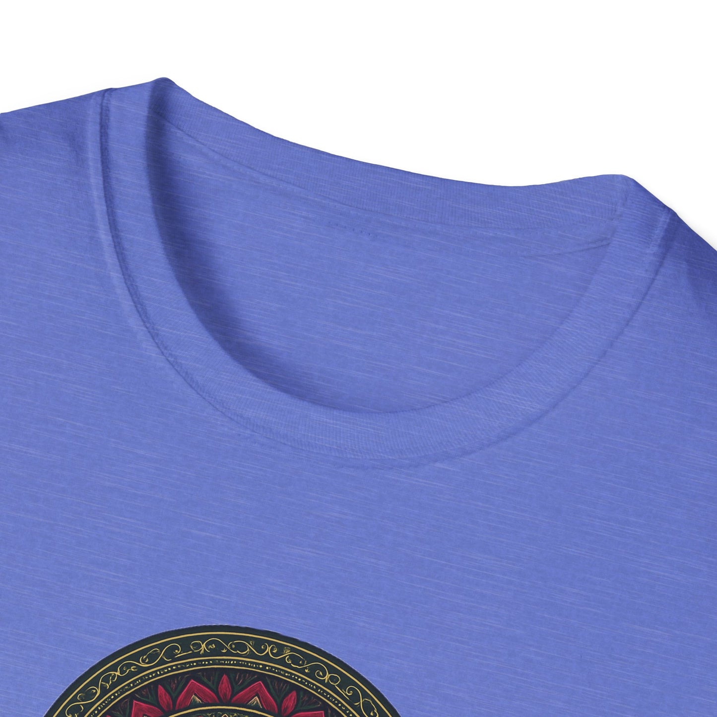 Mandala Pattern Unisex Softstyle T-Shirt, Relaxed Fit Tee, Gift for Meditation Lovers, Casual Wear, Festival Apparel