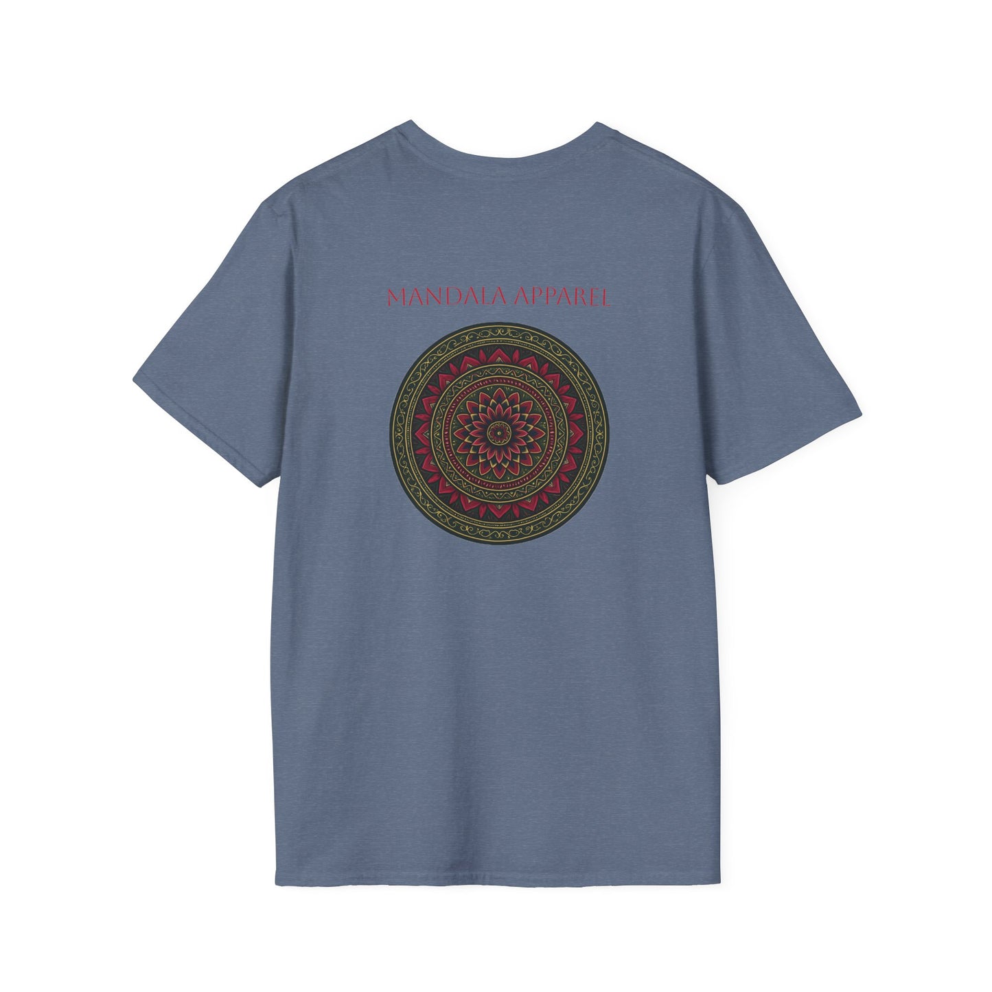 Mandala Pattern Unisex Softstyle T-Shirt, Relaxed Fit Tee, Gift for Meditation Lovers, Casual Wear, Festival Apparel