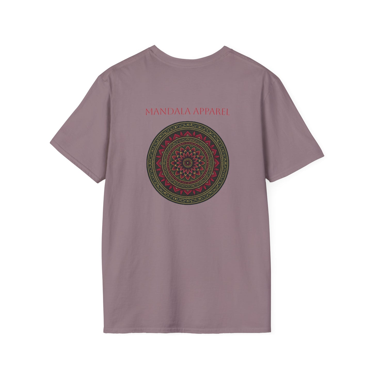 Mandala Pattern Unisex Softstyle T-Shirt, Relaxed Fit Tee, Gift for Meditation Lovers, Casual Wear, Festival Apparel