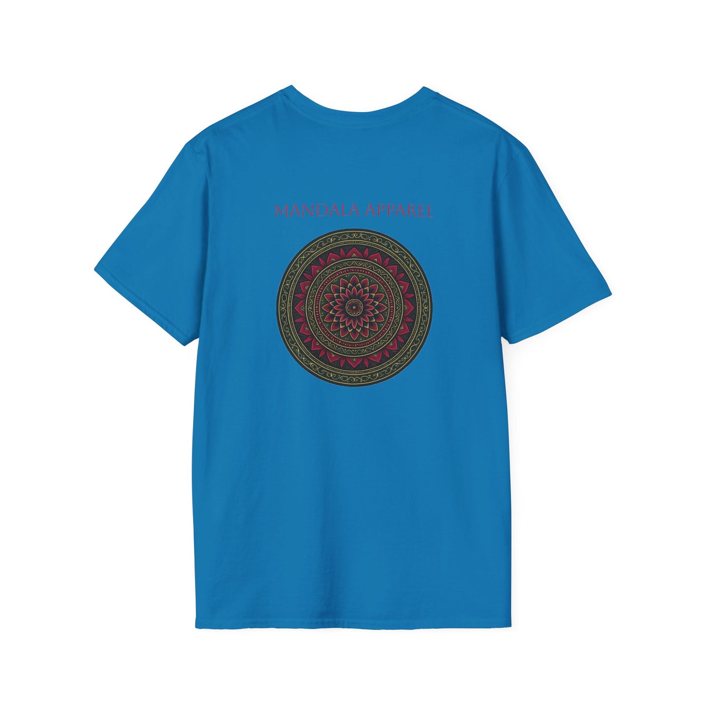 Mandala Pattern Unisex Softstyle T-Shirt, Relaxed Fit Tee, Gift for Meditation Lovers, Casual Wear, Festival Apparel