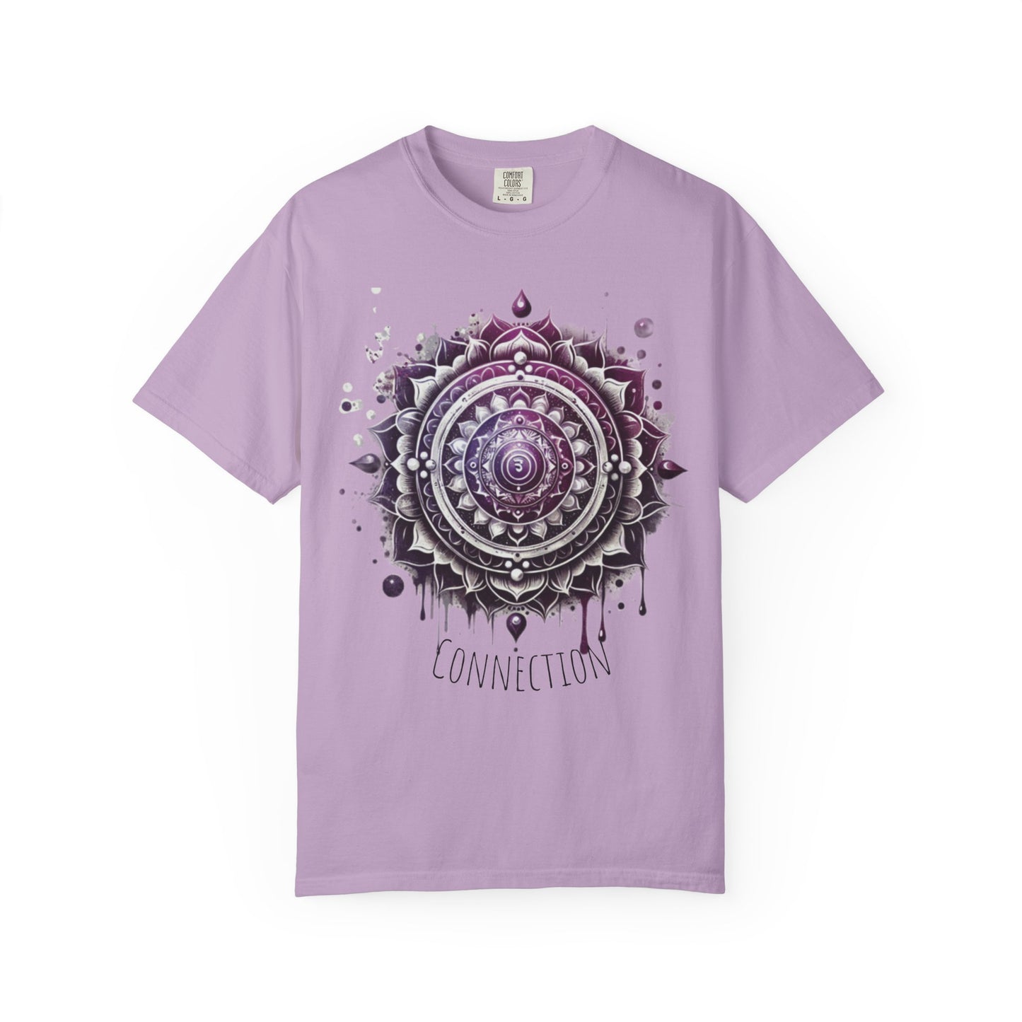 Connection Mandala Unisex Tee, Crown Chakra Spiritual T-Shirt, Mindfulness Apparel, Yoga Clothing, Gift for Her, Meditation Top