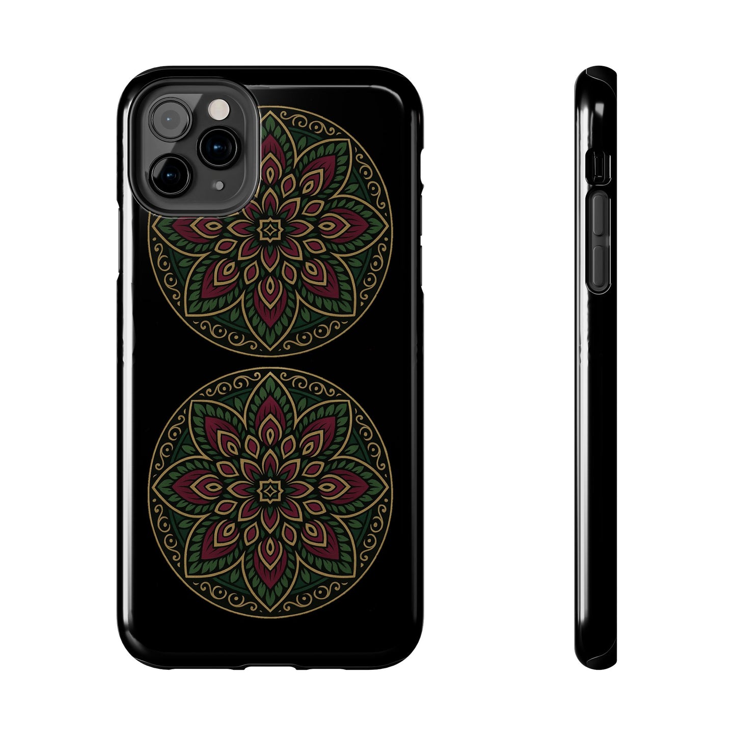 Artistic Phone Case with Mandala Design, Tough Case, Floral Phone Cover, Unique Gift for Her, Stylish Protection