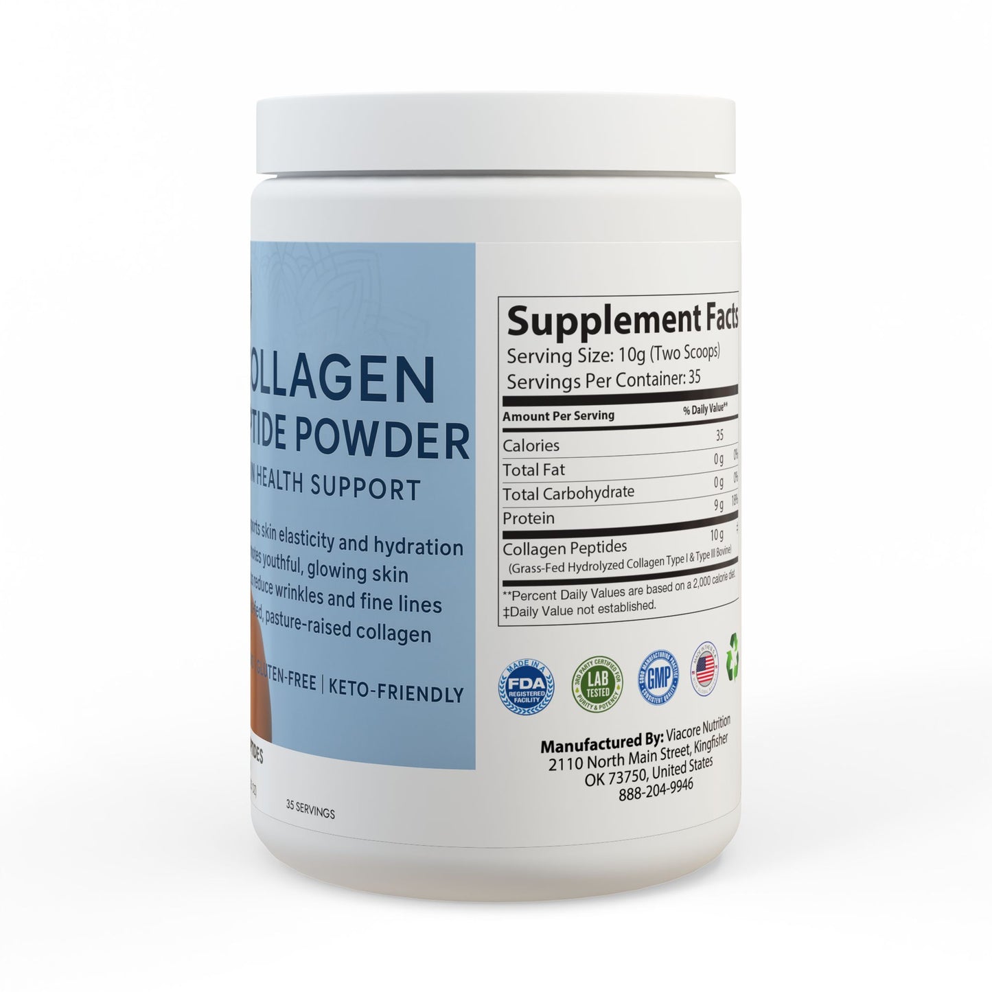 Collagen Peptides Type I & III Supplement (350g, 12.3oz)