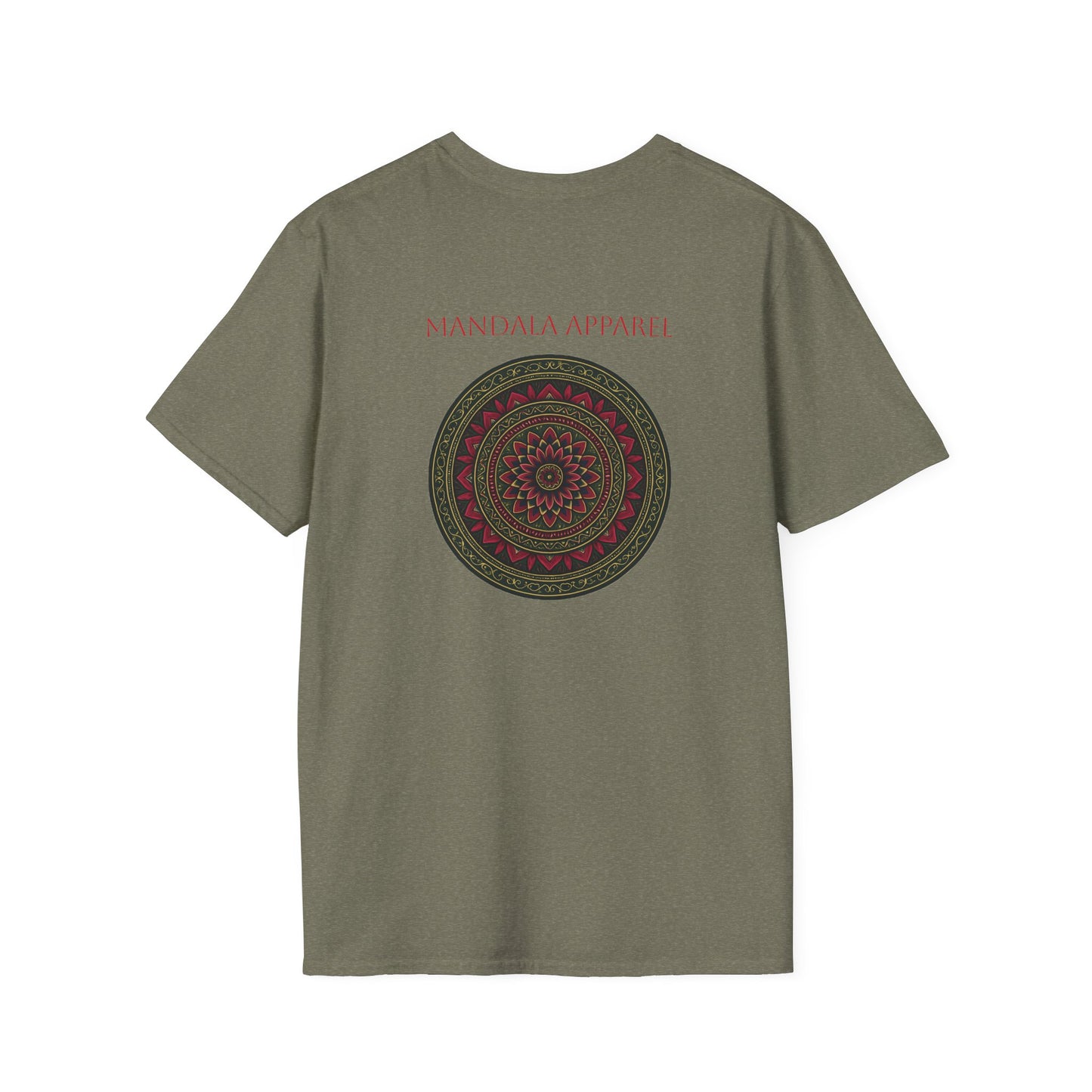 Mandala Pattern Unisex Softstyle T-Shirt, Relaxed Fit Tee, Gift for Meditation Lovers, Casual Wear, Festival Apparel