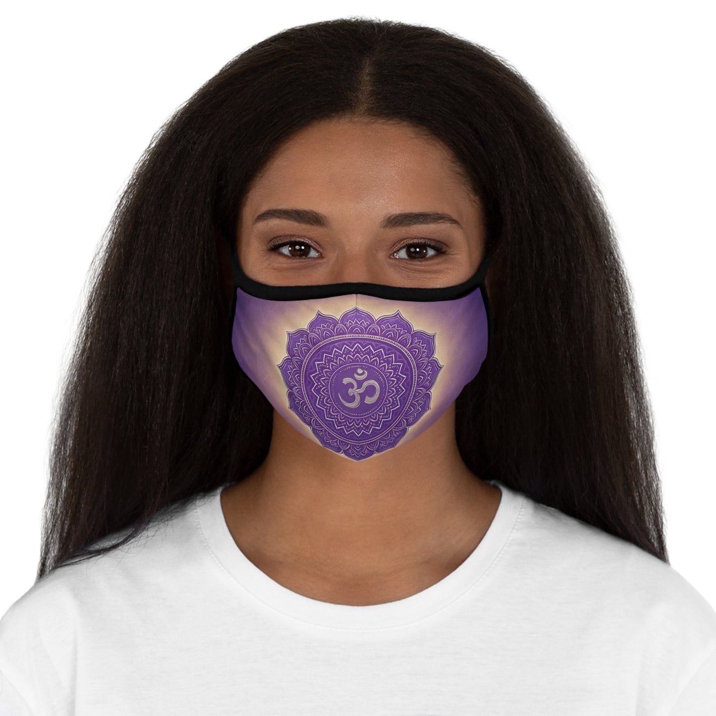 Om Symbol Fitted Face Mask | Spiritual Protection Mask, Yoga Mask, Meditative Wear, Festival Accessory