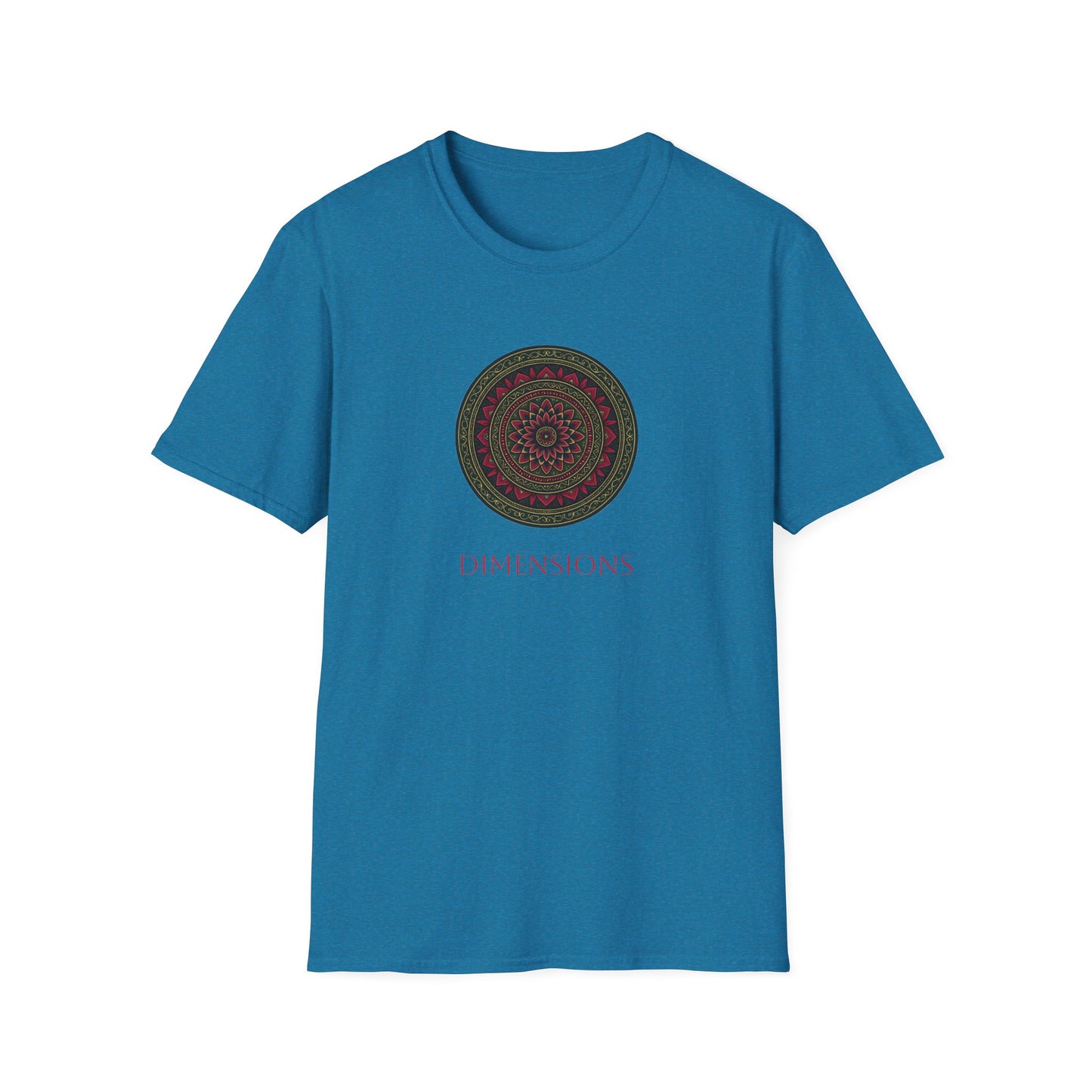 Mandala Pattern Unisex Softstyle T-Shirt, Relaxed Fit Tee, Gift for Meditation Lovers, Casual Wear, Festival Apparel