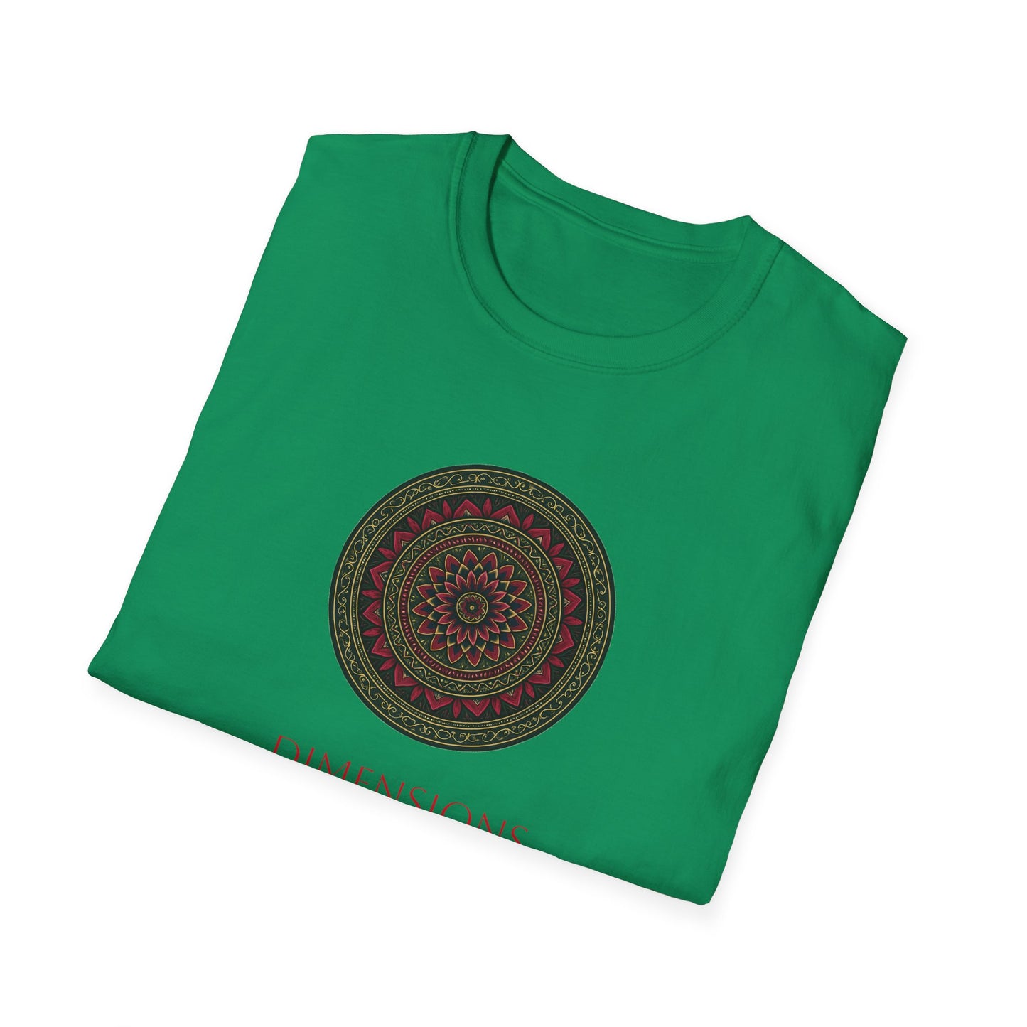 Mandala Pattern Unisex Softstyle T-Shirt, Relaxed Fit Tee, Gift for Meditation Lovers, Casual Wear, Festival Apparel